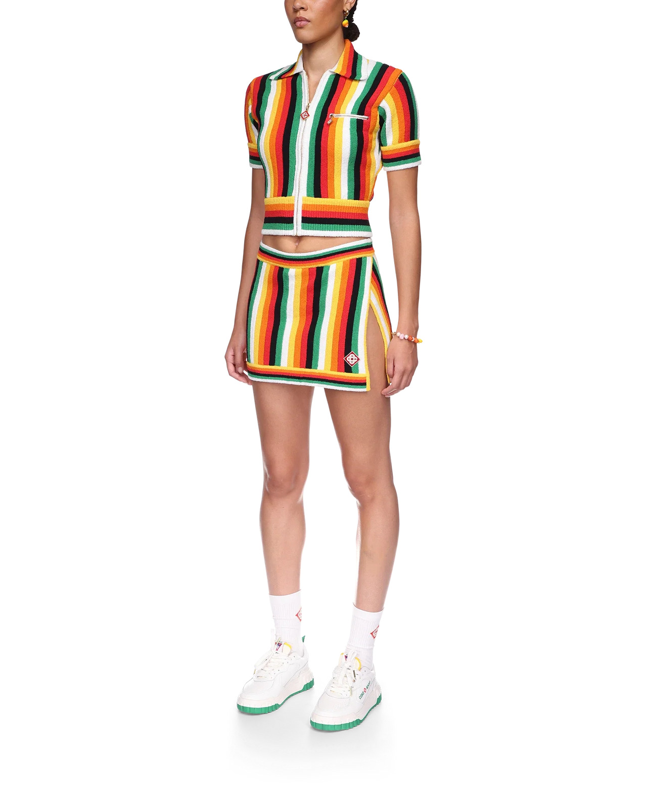 Striped Towelling Top - 3