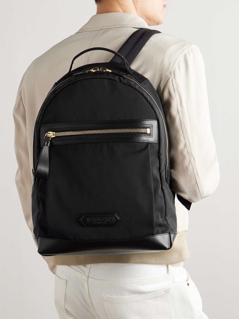 TOM FORD Leather-Trimmed Shell Backpack outlook