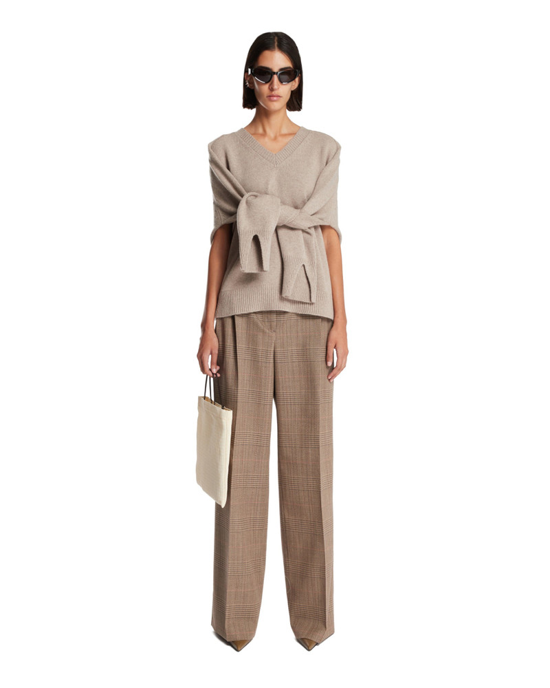 RÓHE Brown Prince of Wales Check Trousers outlook