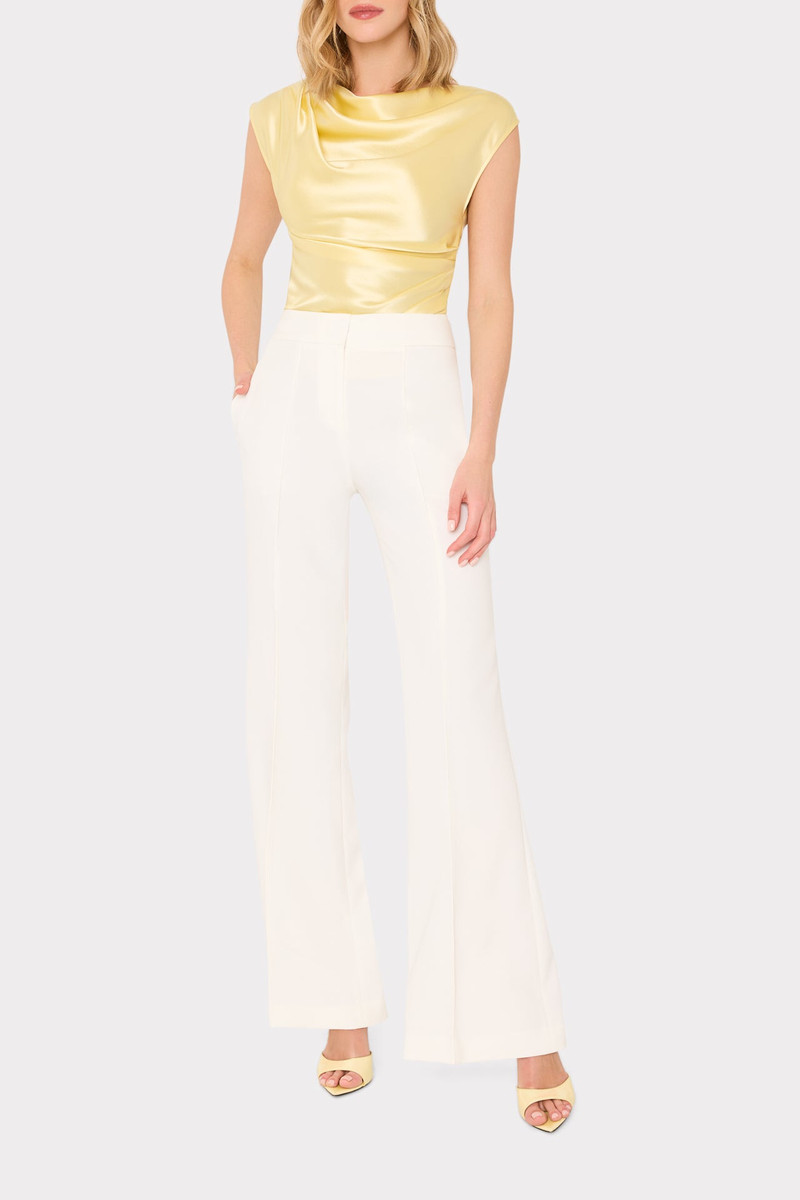 MILLY Kari Hammered Satin Top outlook