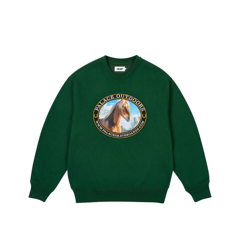 PALACE OUTDOORS CREW RACEY GREEN - 1