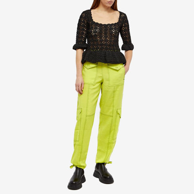 GANNI GANNI High Waist Cargo Pocket Pant outlook