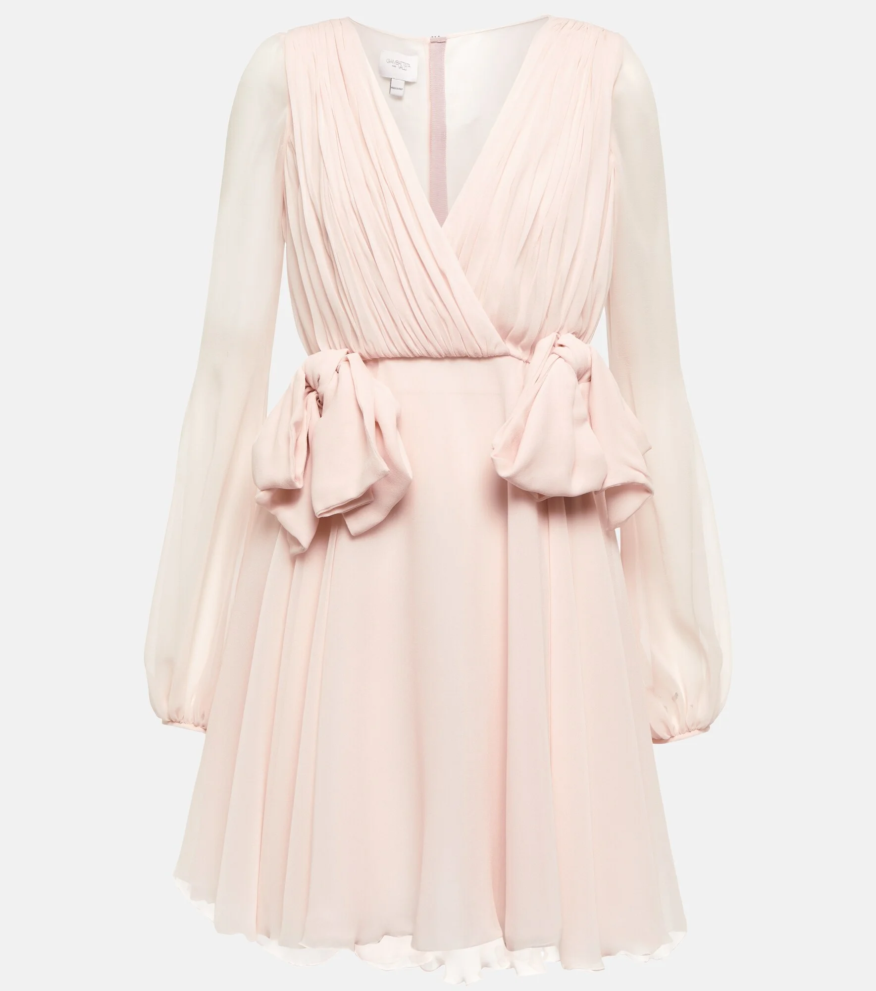 Bow-detail ruched minidress - 1