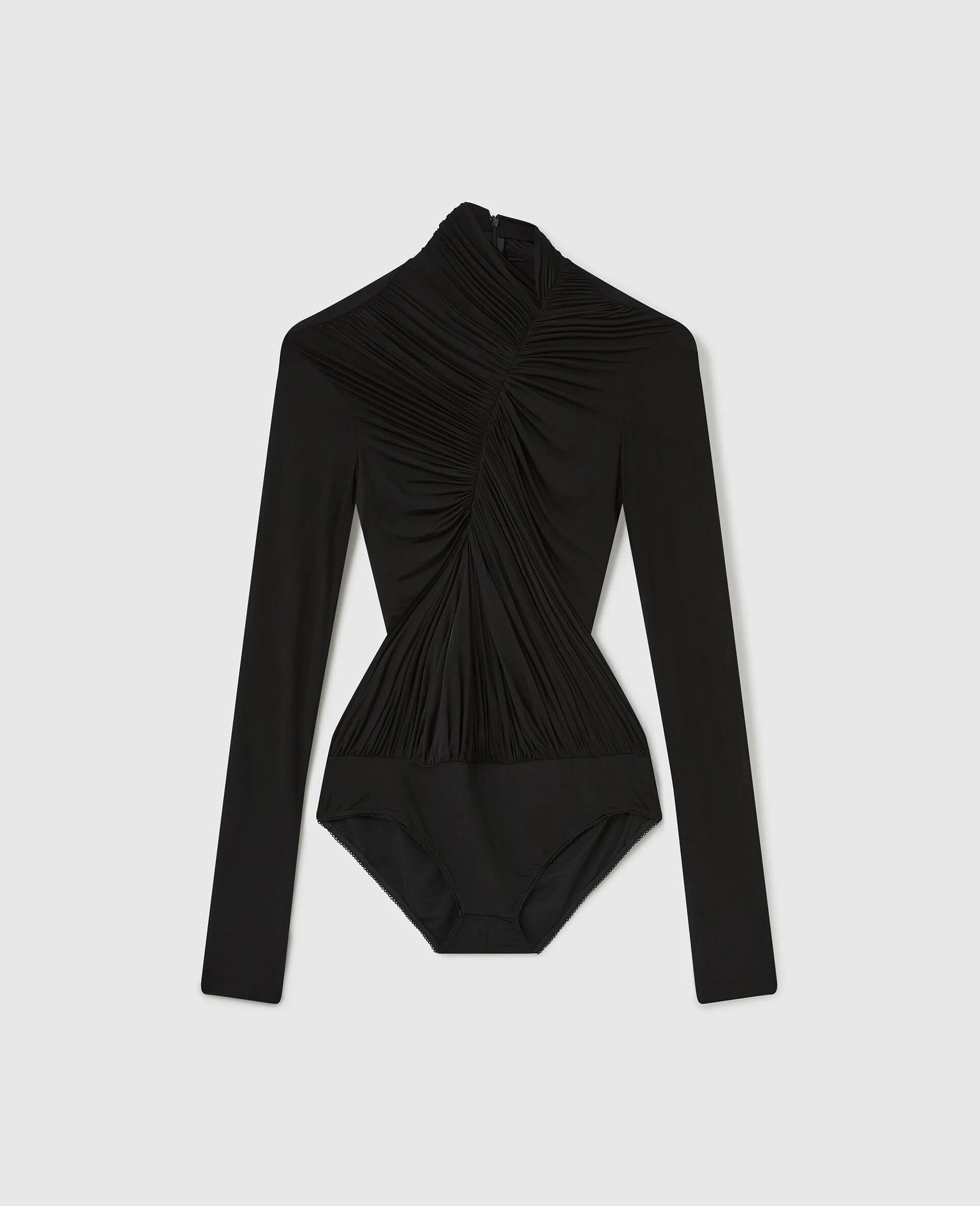 Crepe Jersey Draped Bodysuit - 1