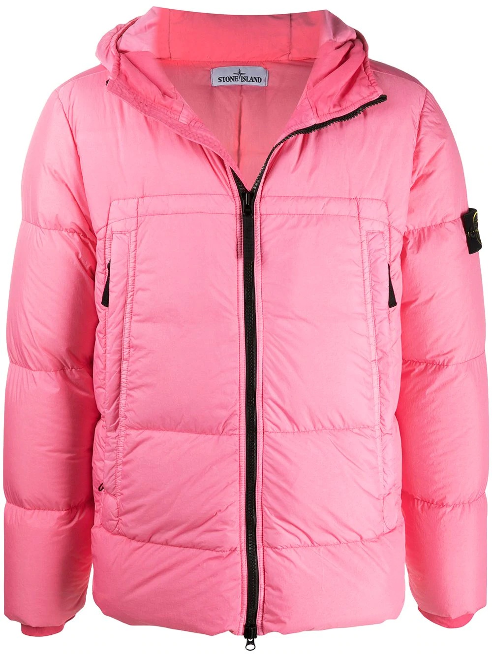 Crinkle Reps hooded down jacket - 1