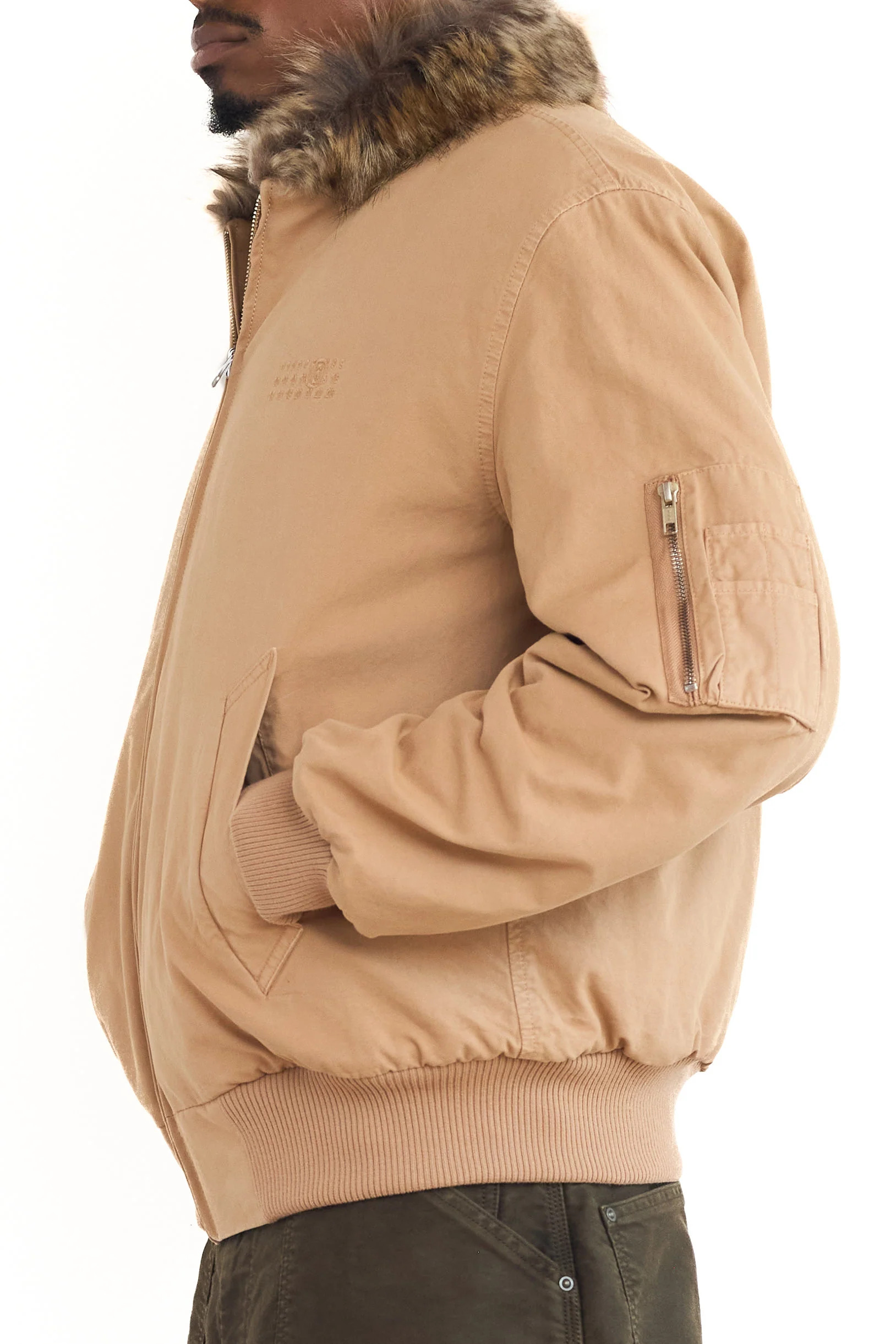 MM6 Reversible Cotton Canvas Jacket Ocre - 8