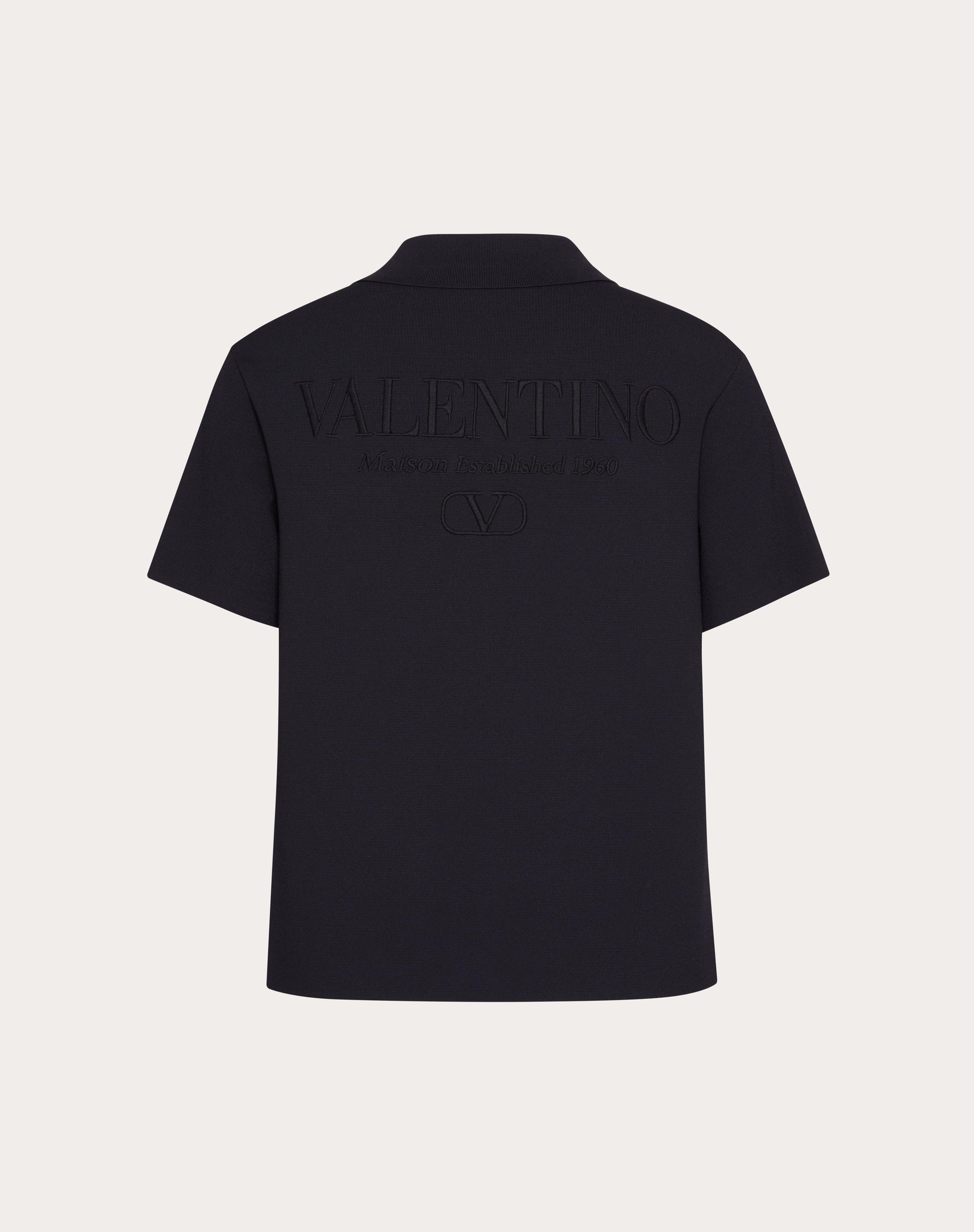 VISCOSE BOWLING SHIRT WITH VLOGO CHAIN AND VALENTINO EMBROIDERY - 2