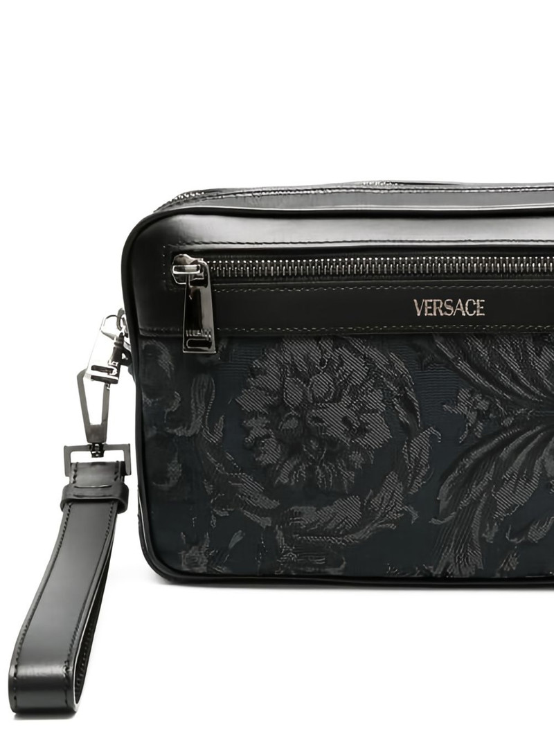 VERSACE floral-print clutch bag outlook