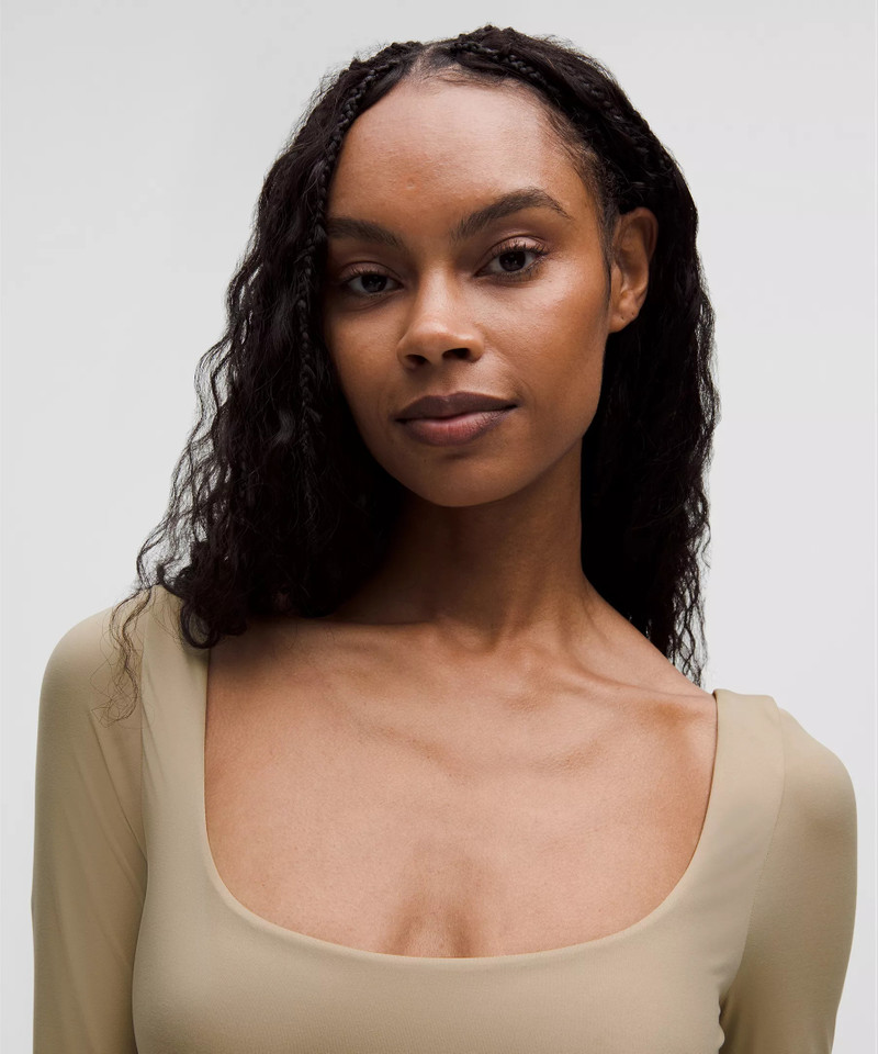 Wundermost Ultra-Soft Nulu Square-Neck Long-Sleeve Bodysuit 4