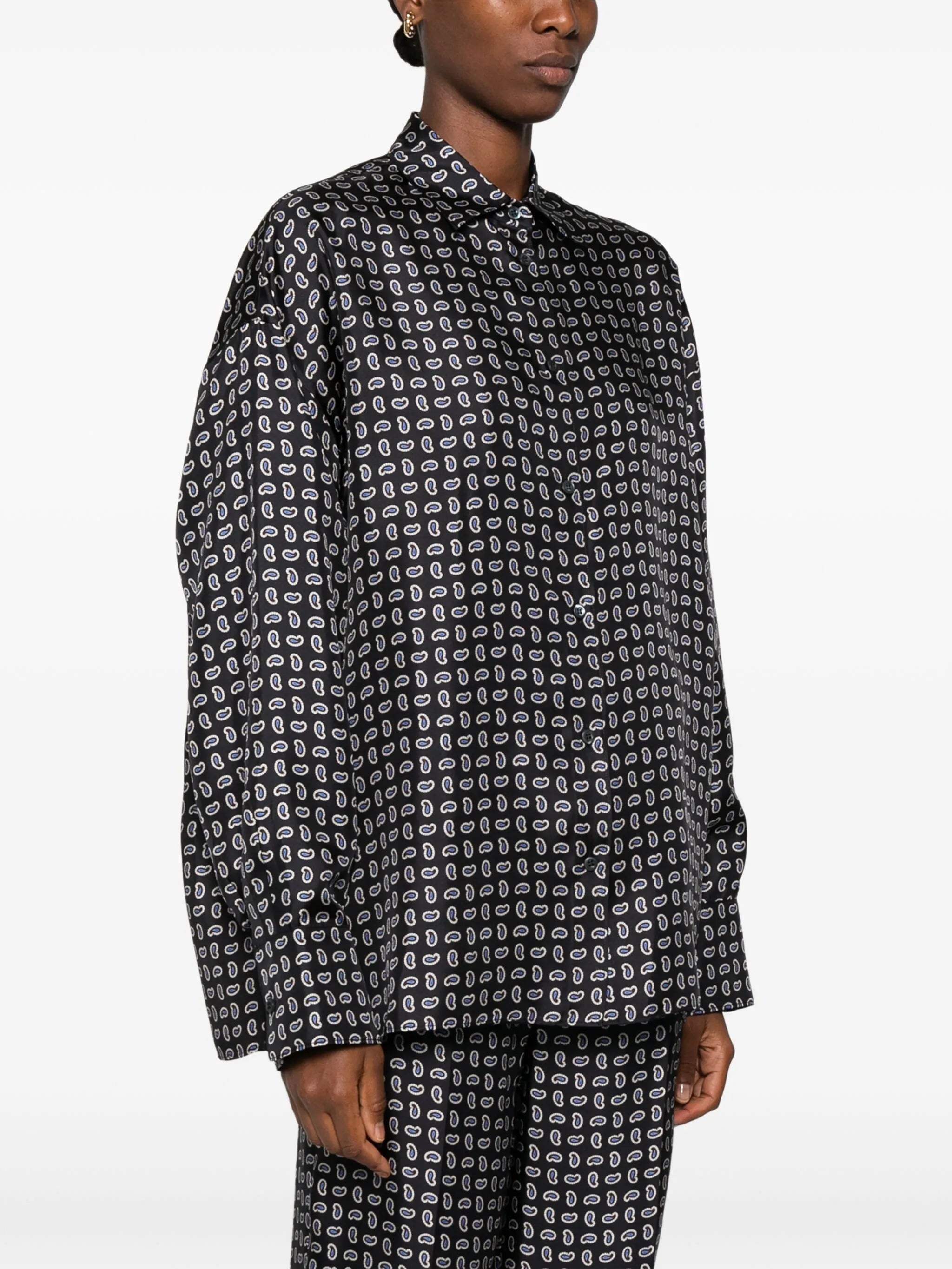 Printed Twill Silk Shirt - 3