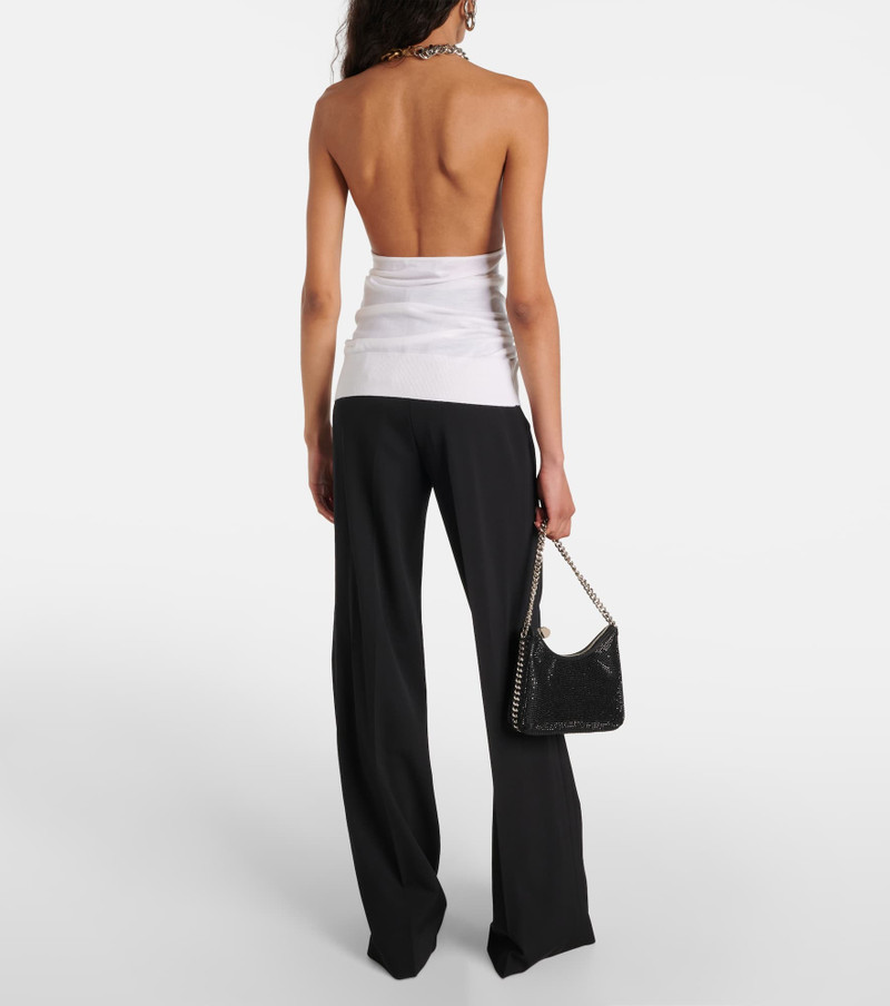 Embellished halterneck wool top 3