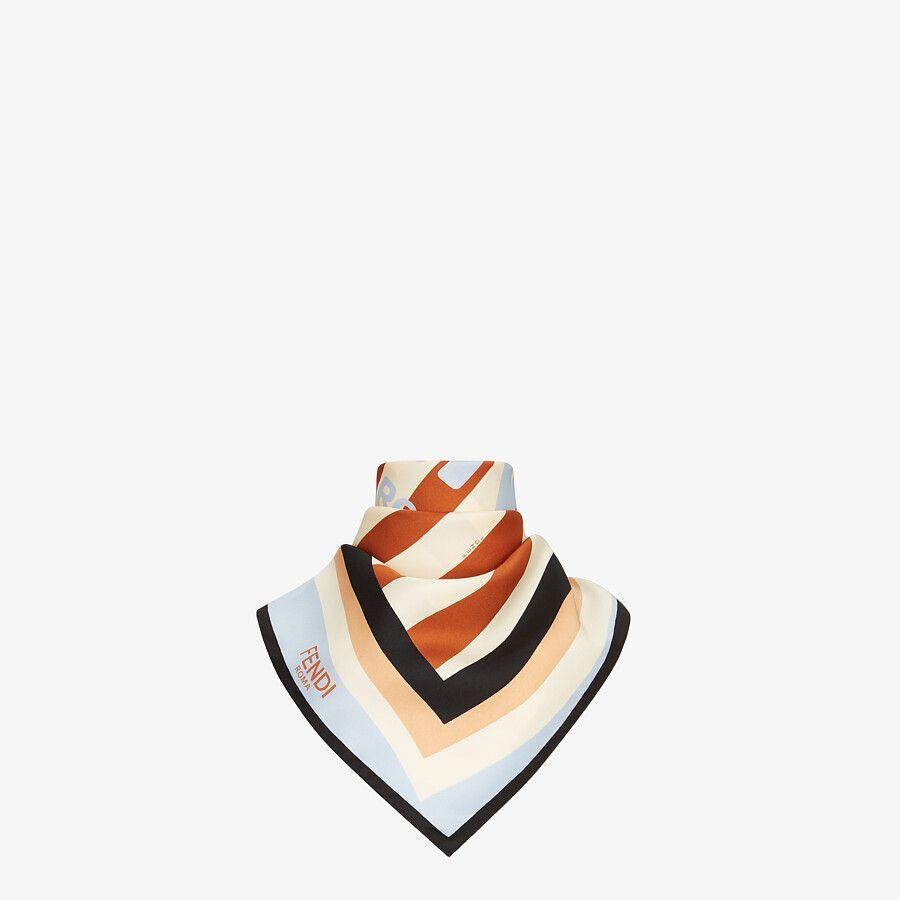 Brown silk foulard - 2