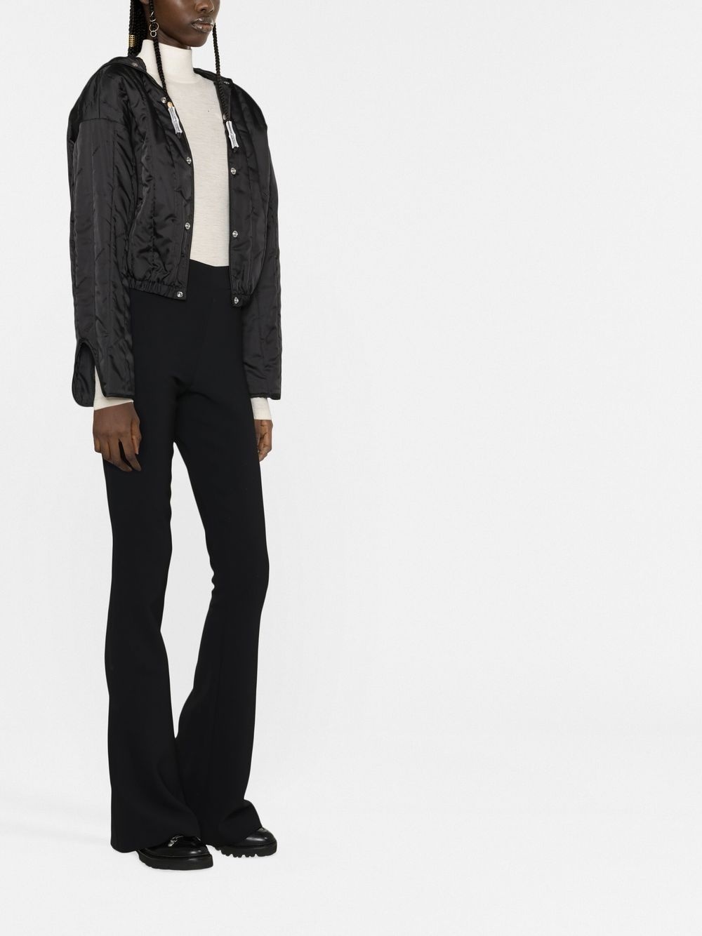 abstract print hooded jacket - 4