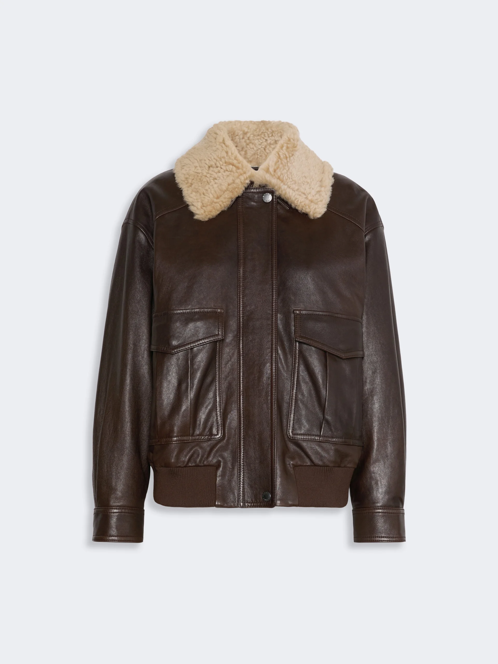 CALATA Aviator jacket in nappa leather - DARK BOWN - 1