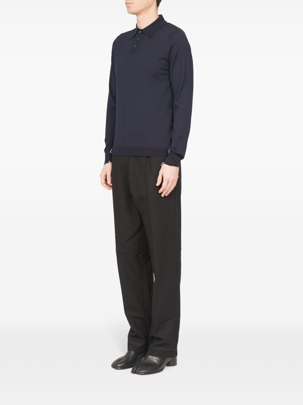 wool polo jumper - 6
