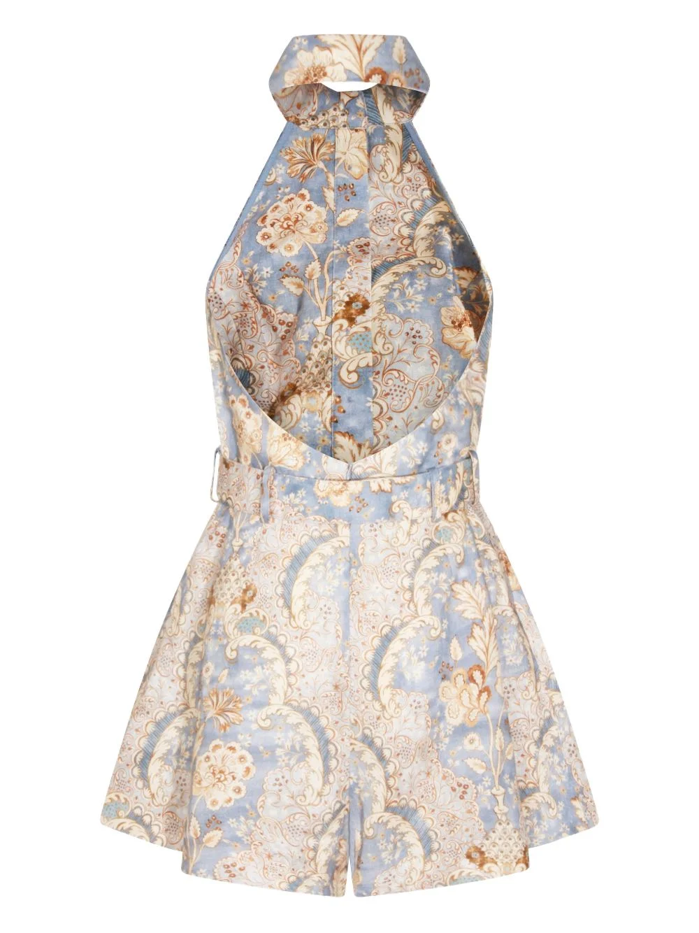 halter-neck patterned playsuit - 1