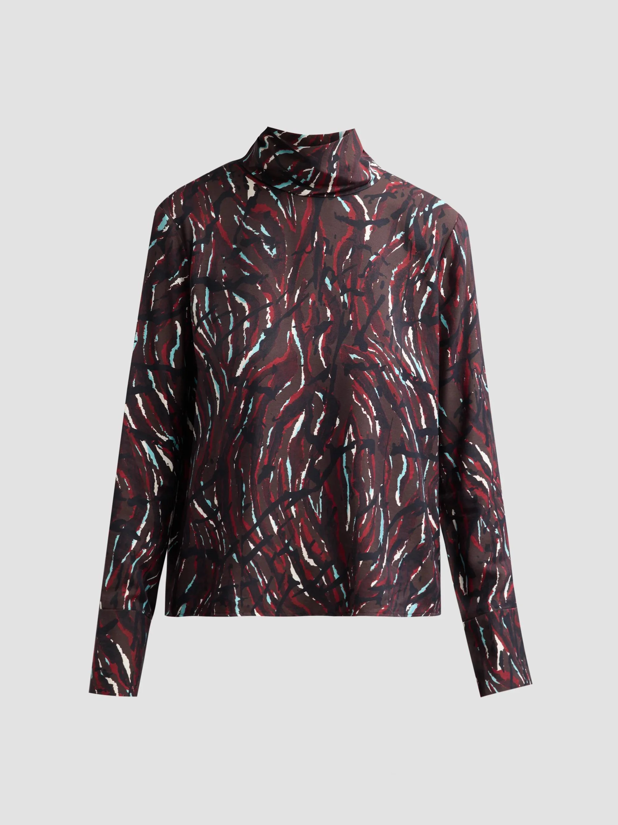 Women's Ansel Printed Twill Top - Coffee Multi - 1