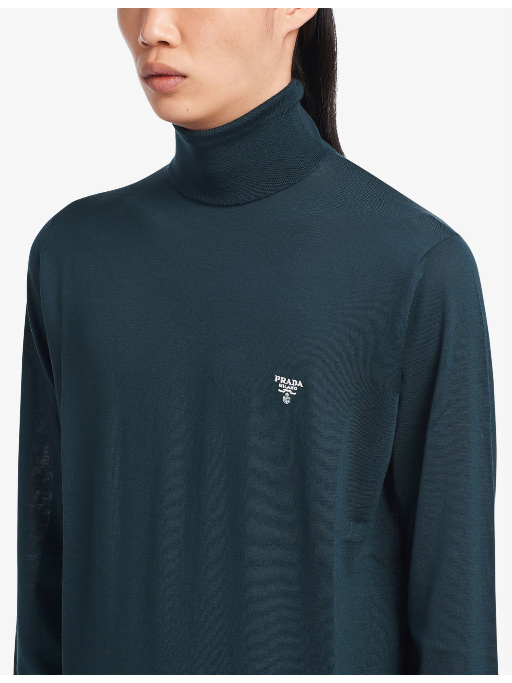 Logo-print turtleneck wool jumper - 4