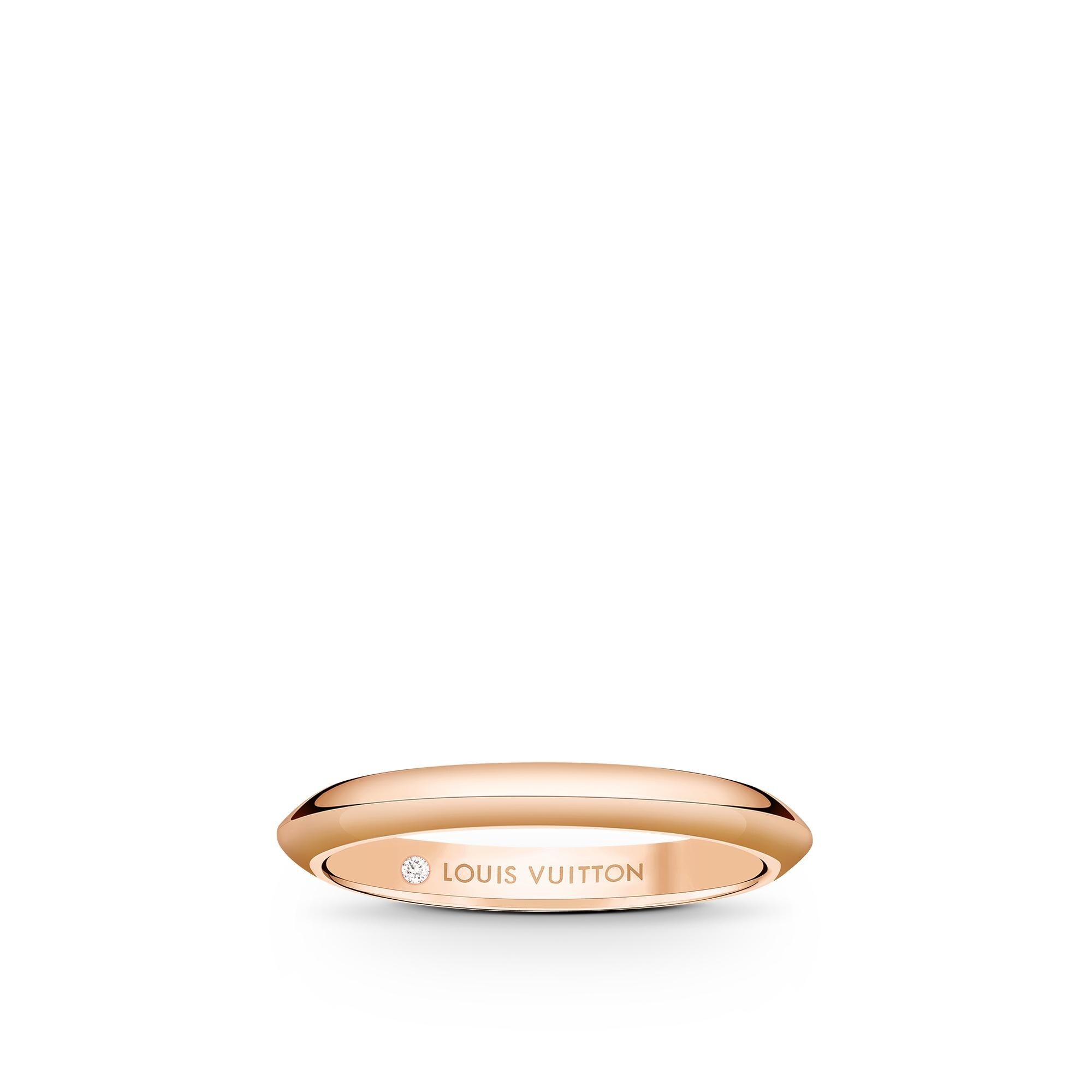 LV Diamonds 2.5mm Wedding Band, Pink Gold - 1