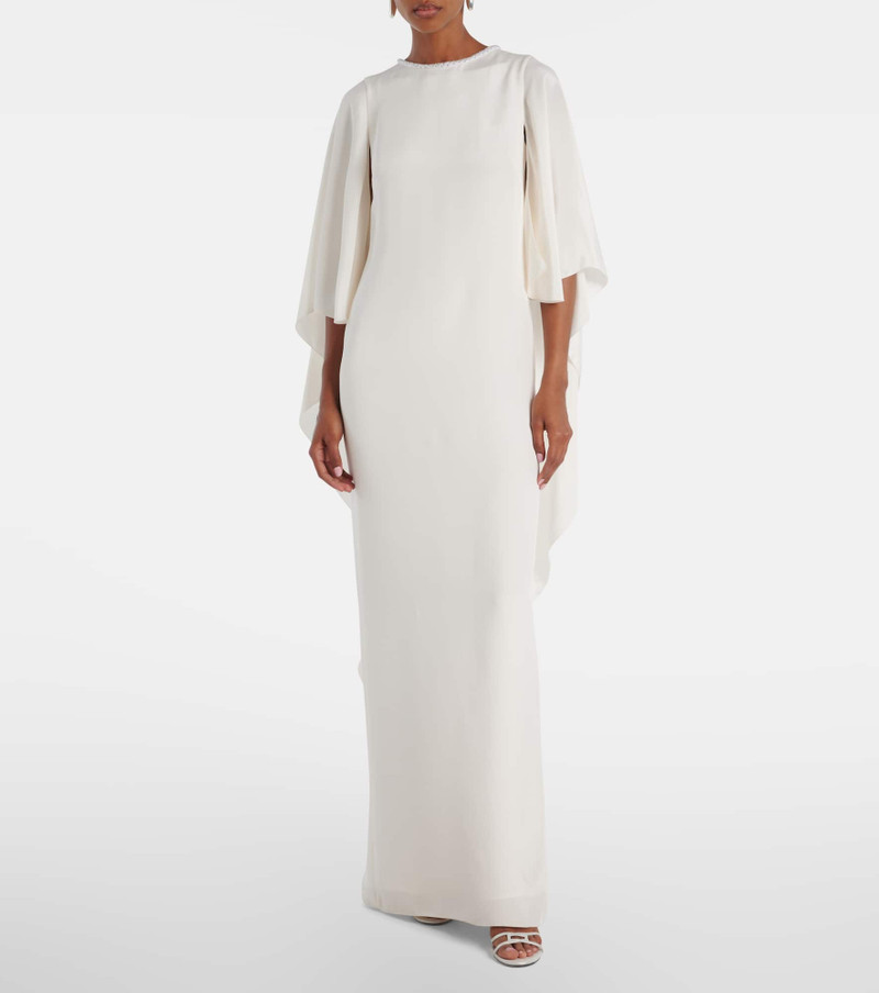Max Mara Poker cape-detail silk gown outlook