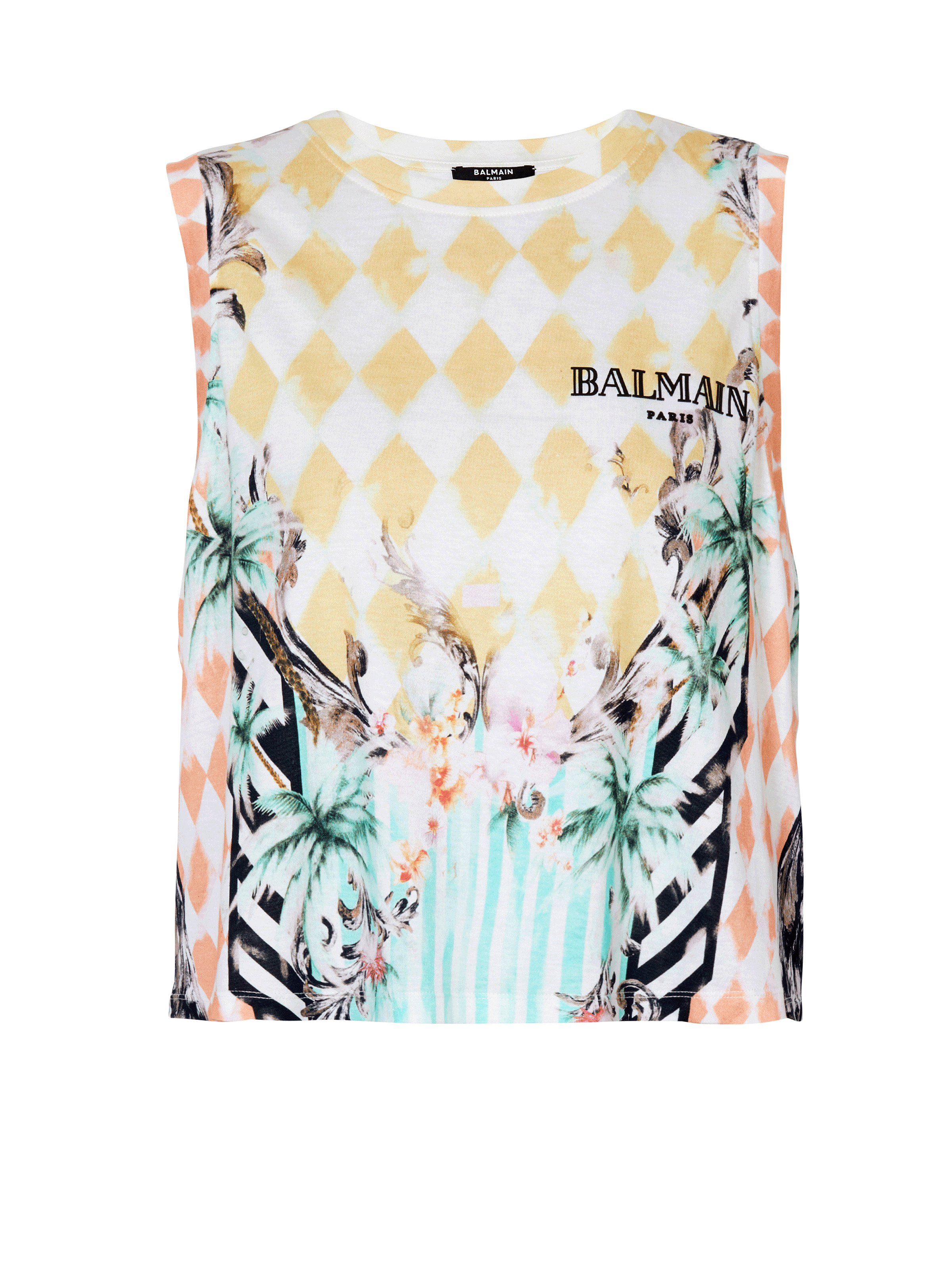 Vintage Balmain tank top with Baroque print - 1