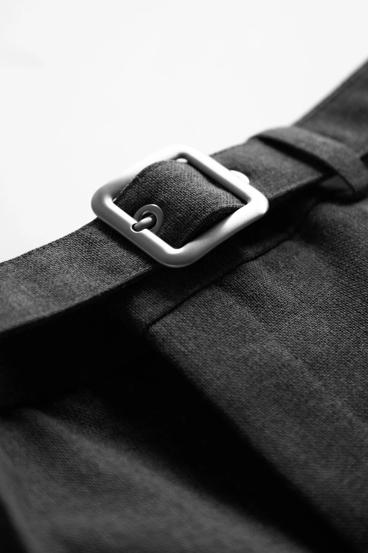 Jil Sander Wool Canvas Belted Trousers Volcanic Glass - 3