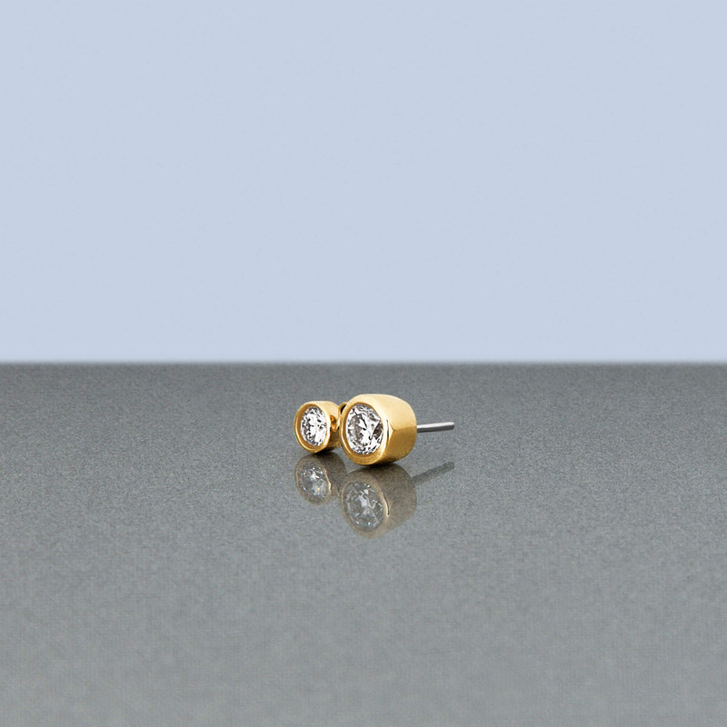 LAB-Created Diamond Drop Push Pin Flat Back 5