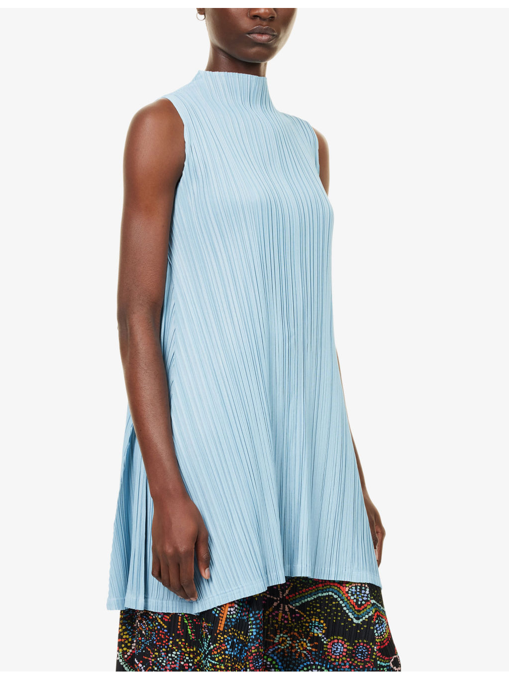 Sleeveless Flared Knitted Mini Dress - 3