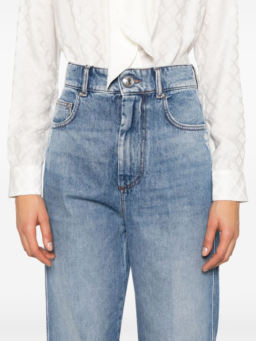 high-rise straight-leg jeans - 5
