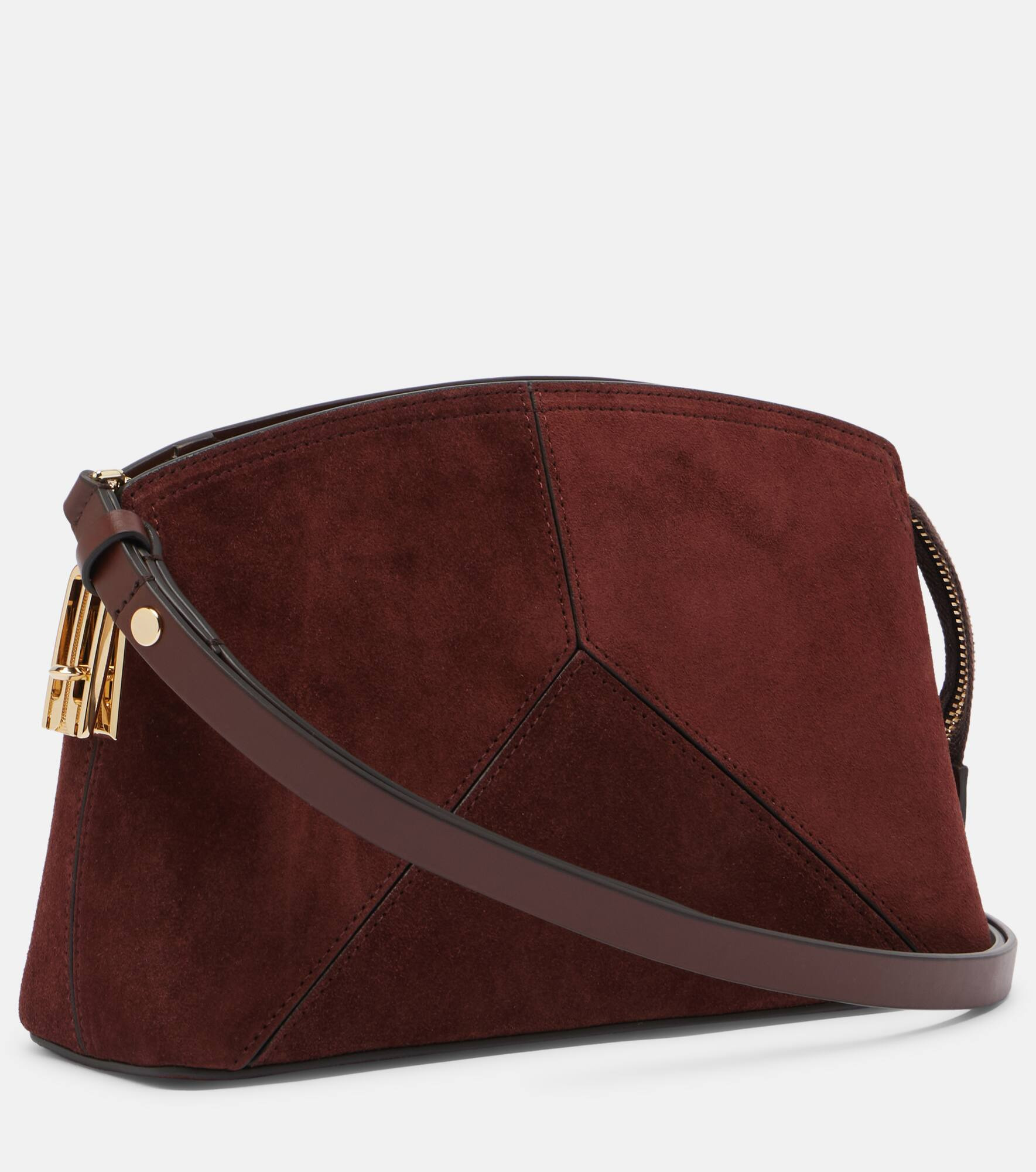 Victoria suede shoulder bag - 4
