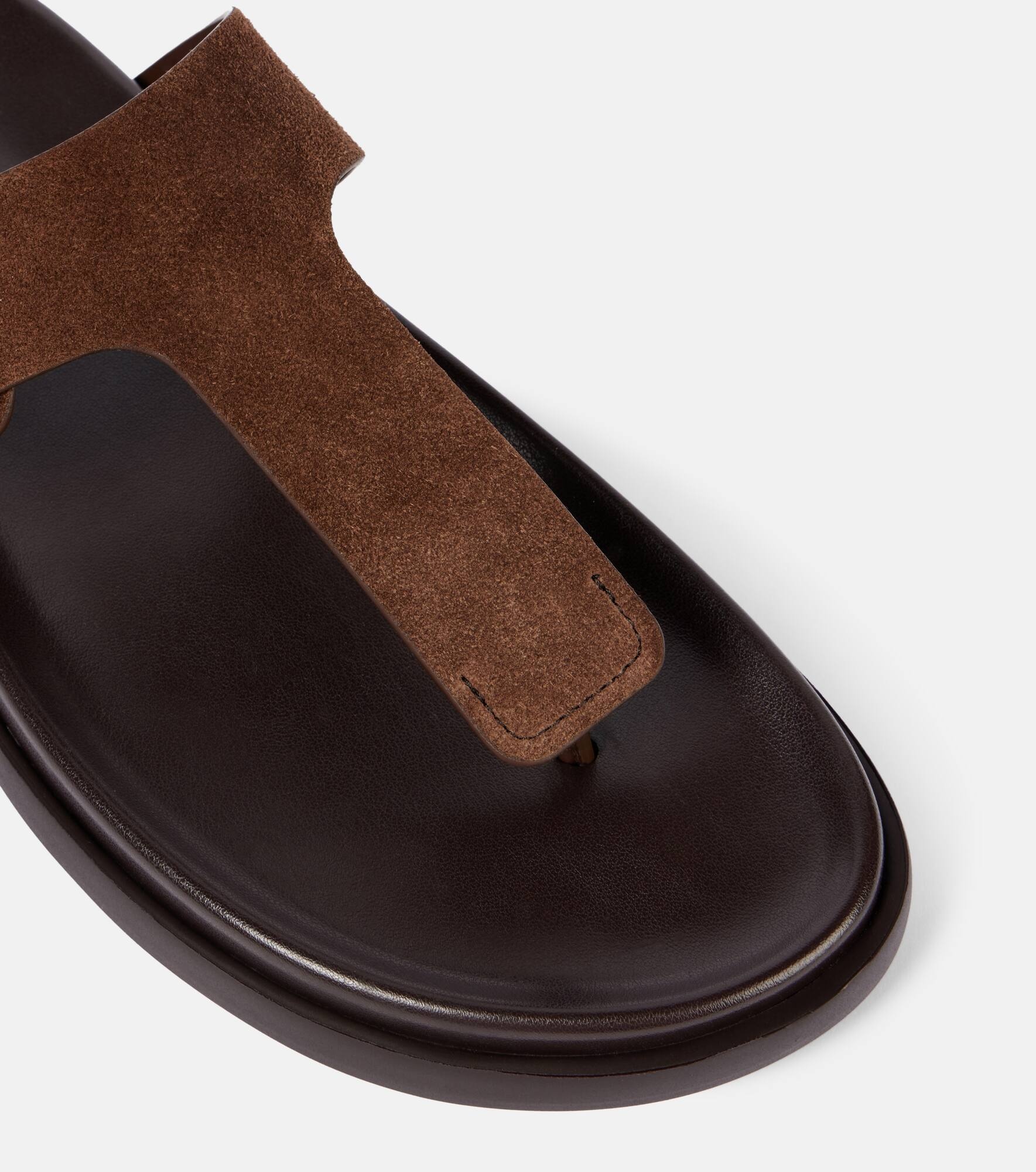 Suede thong sandals - 5