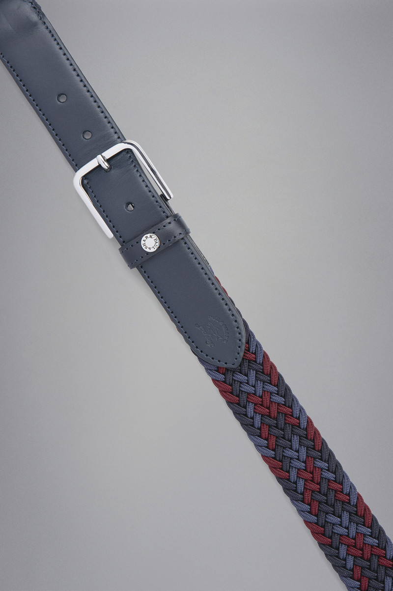 Paul & Shark LEATHER TRIMMED WOVEN ELASTIC BELT outlook