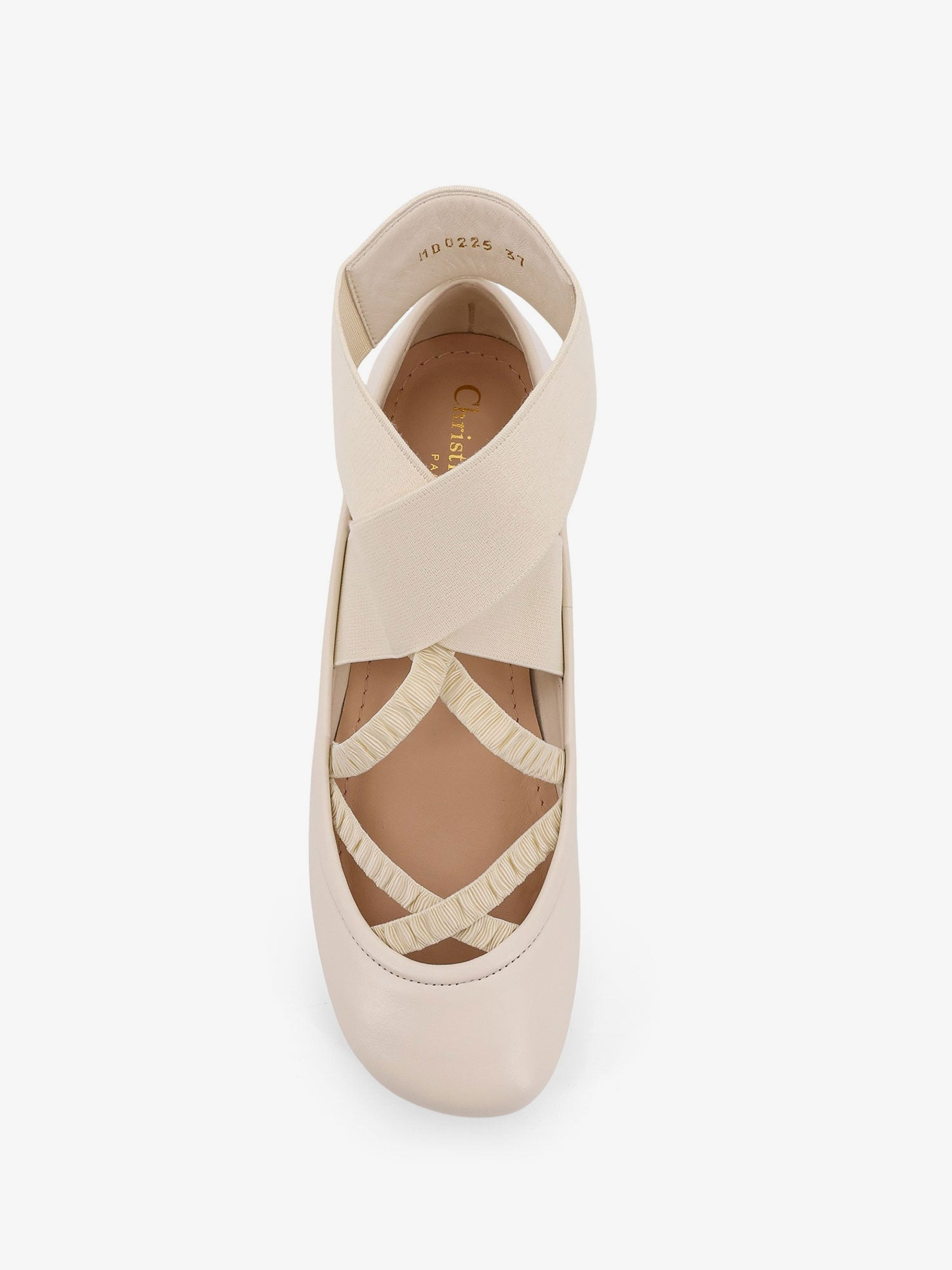 Dior Women Shade Leather Ballerinas With Elastic Bands - 4