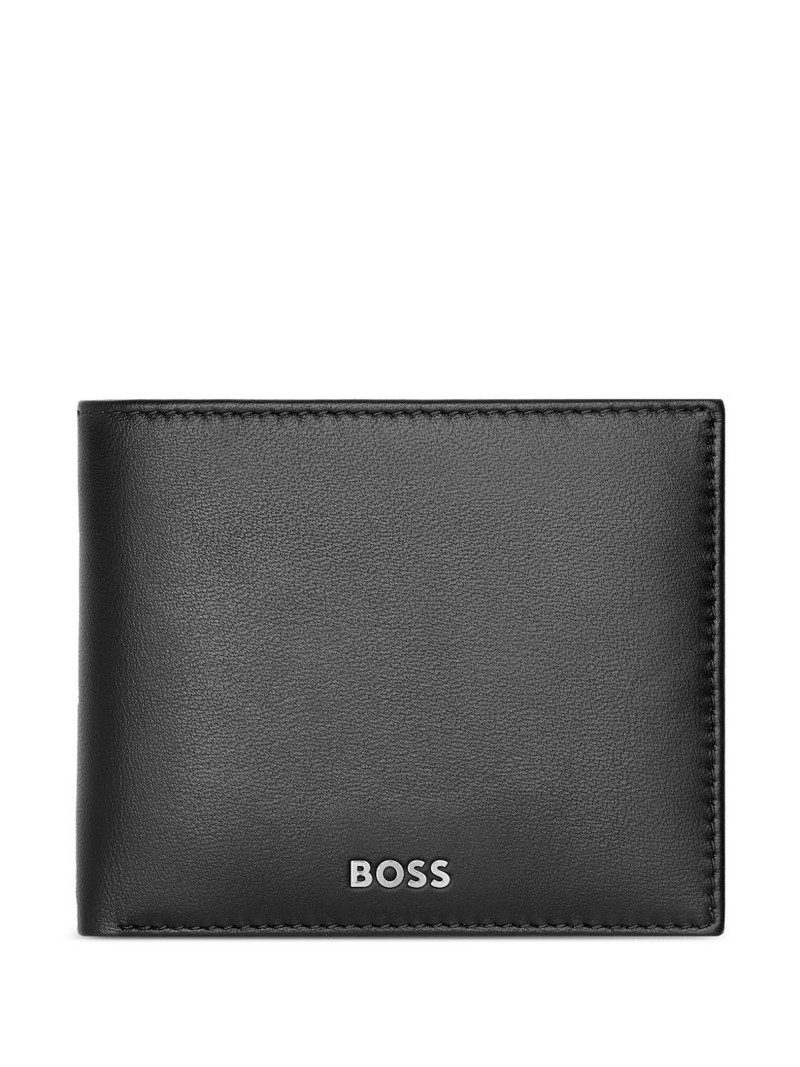 logo-print leather wallet 1