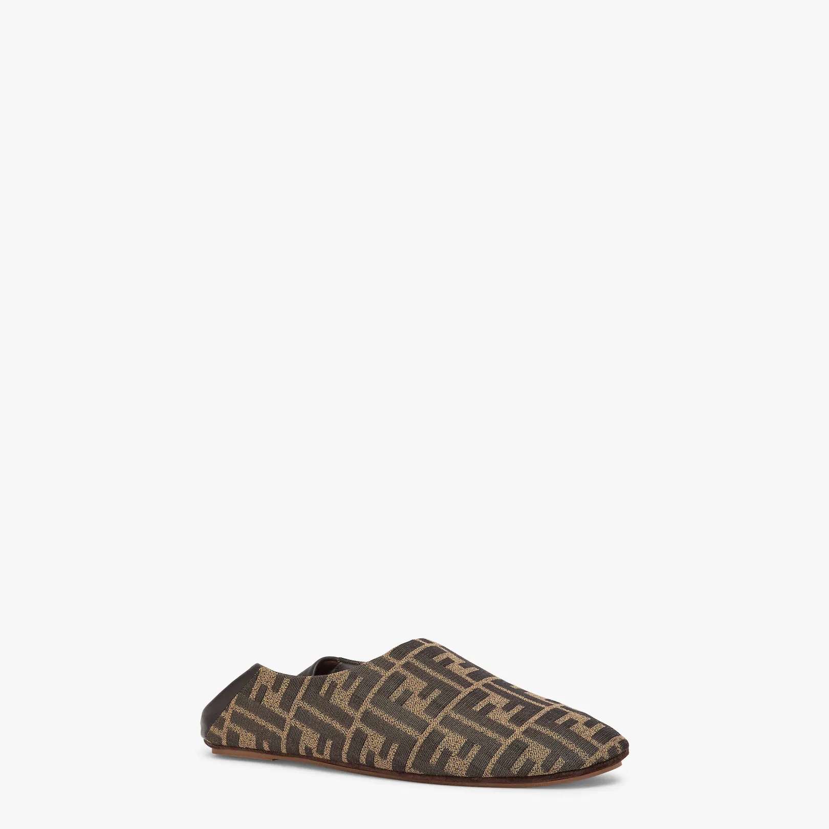 Brown fabric slippers - 2