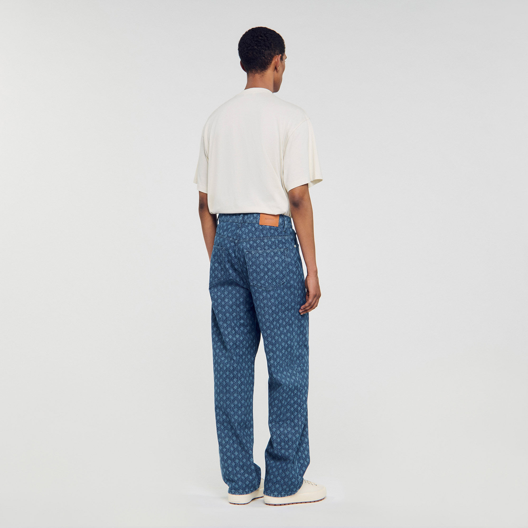 ROPE PATTERN BAGGY JEANS - 5