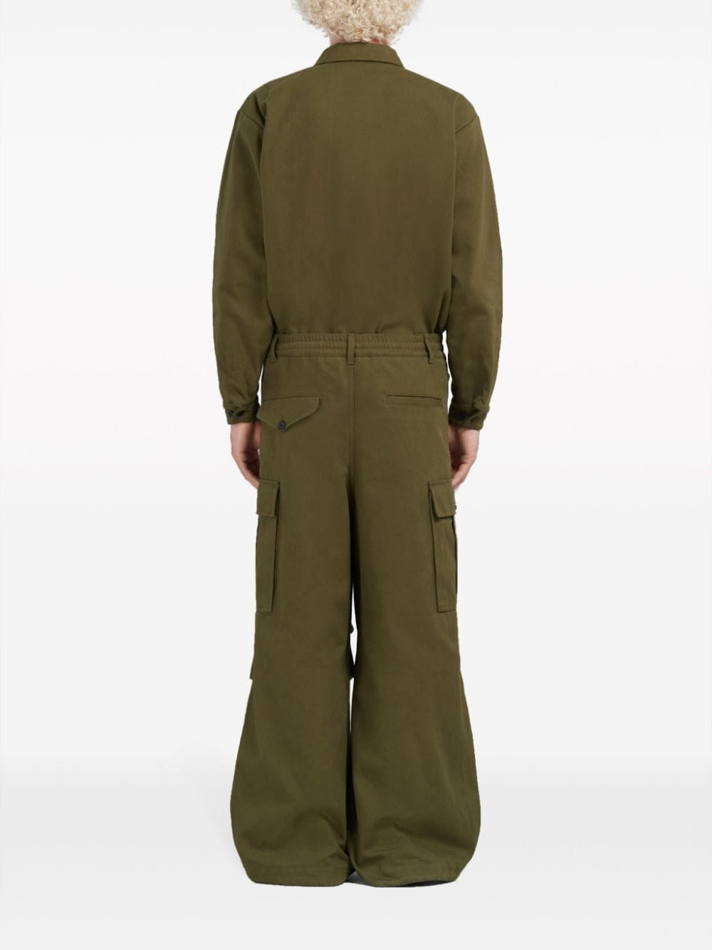 wide-leg cargo trousers - 4