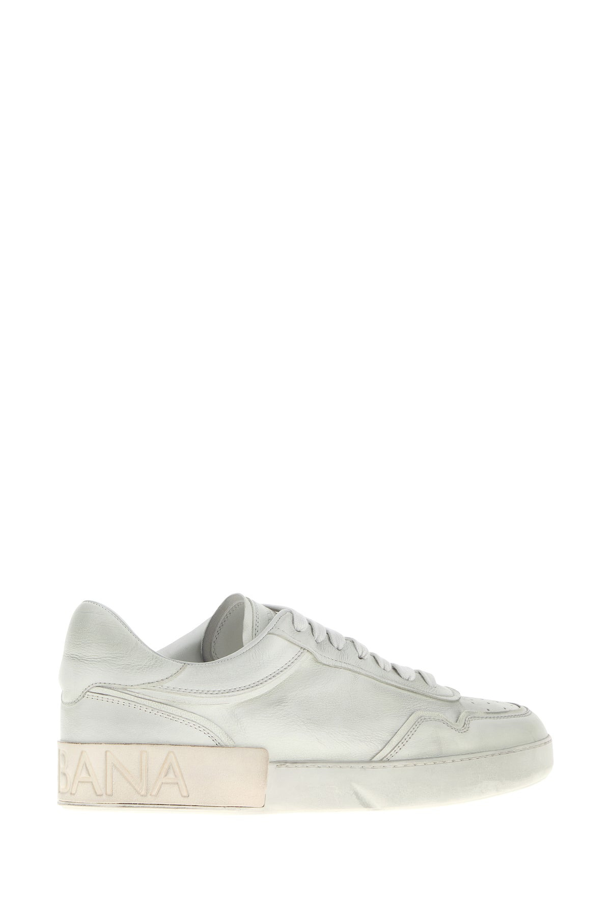 Chalk leather sneakers - 3