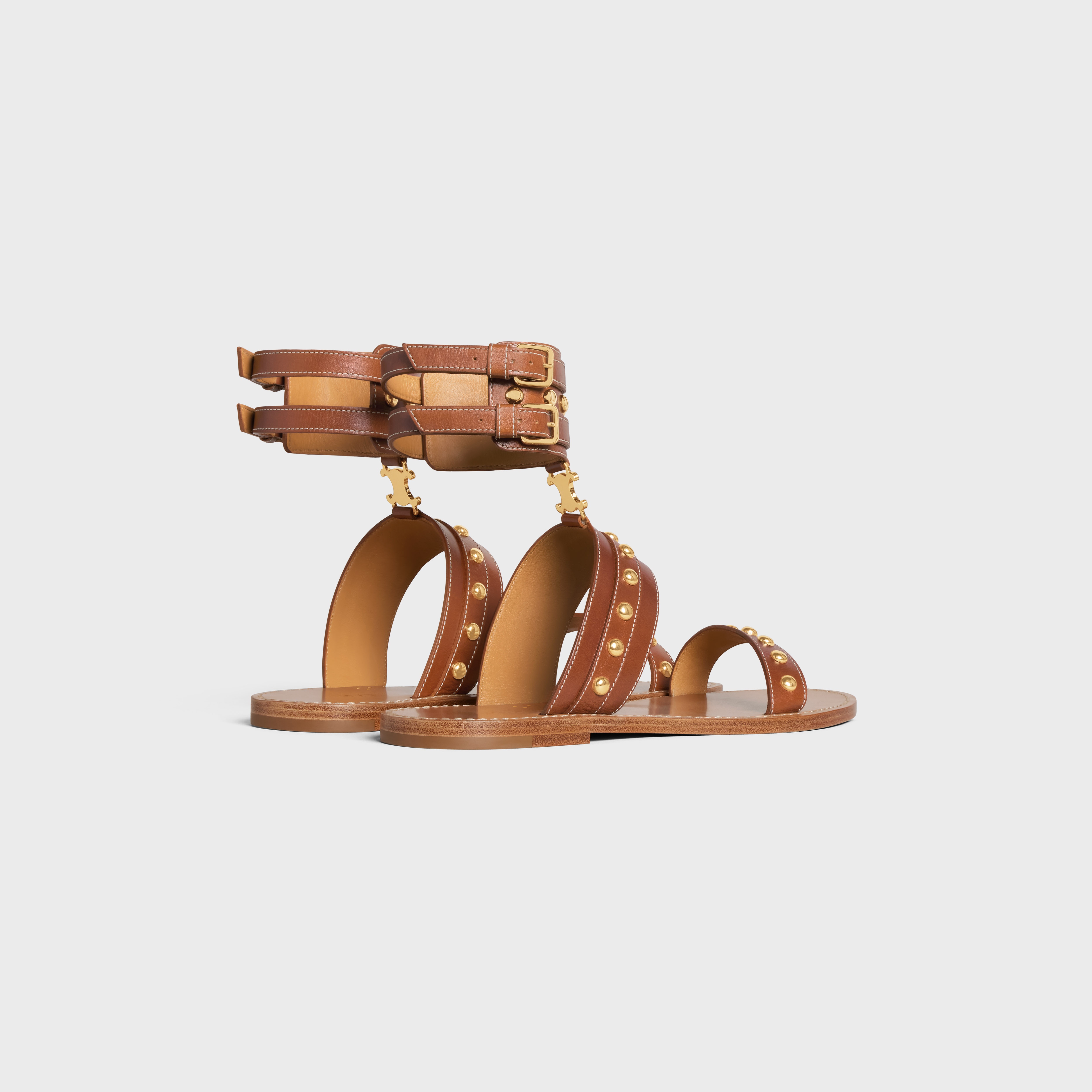 TAILLAT SANDAL WITH CUFF in VEGETAL CALFSKIN - 3