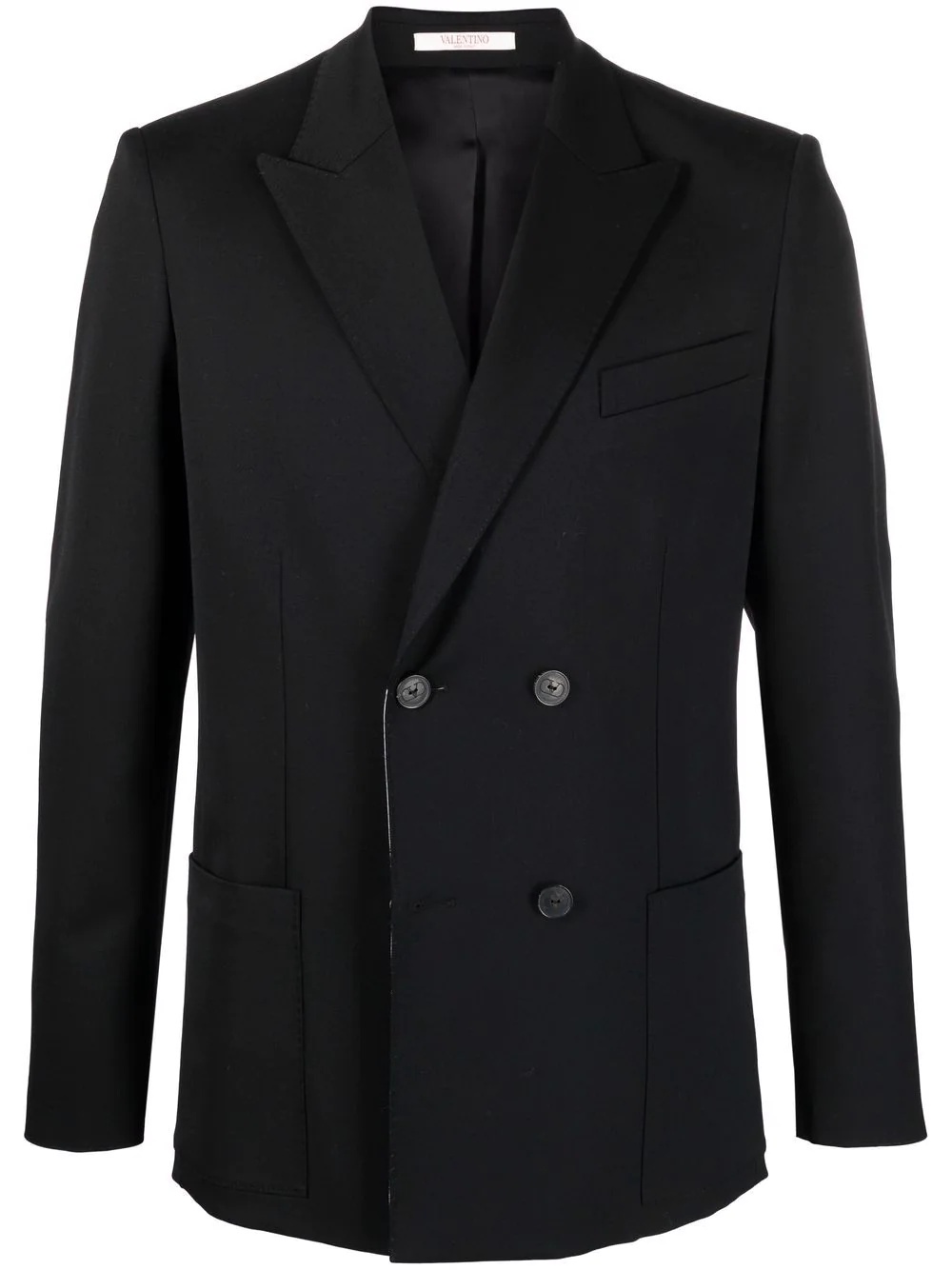 tailored double-breasted blazer - 1