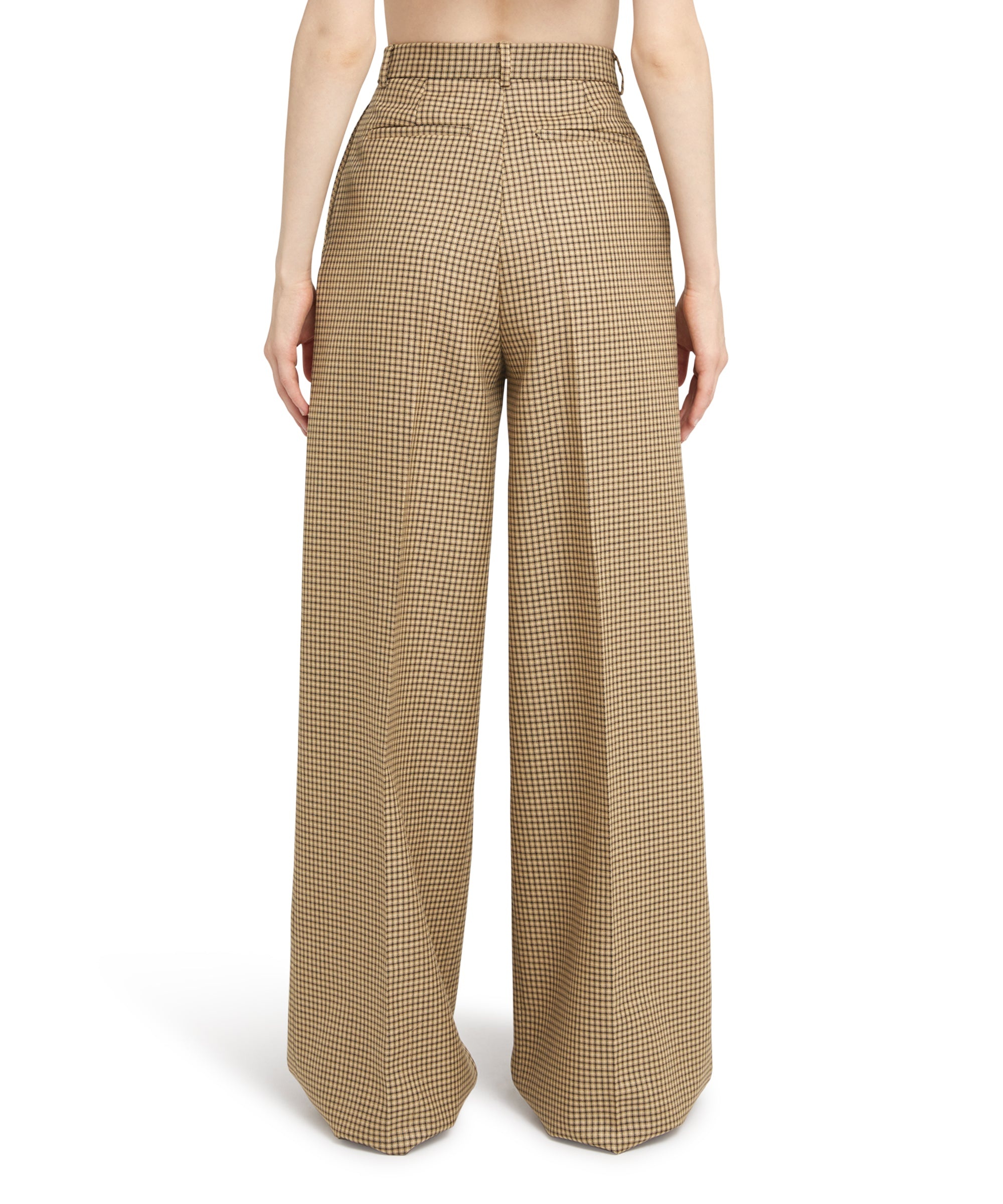 Wool trousers with  "Microcheck Wool" motif - 3