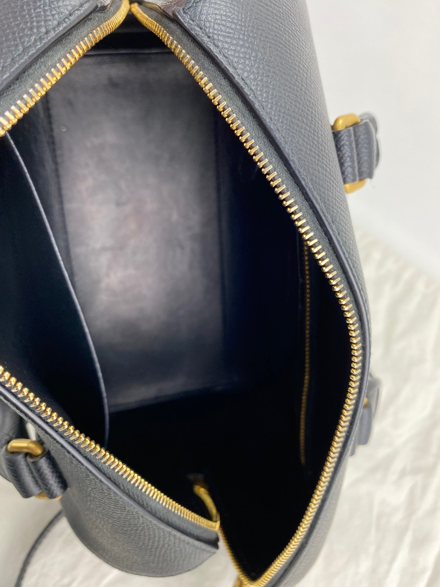 Balenciaga Ville Bowling Small Black Grained Leather Satchel Crossbody Bag preowned - 9