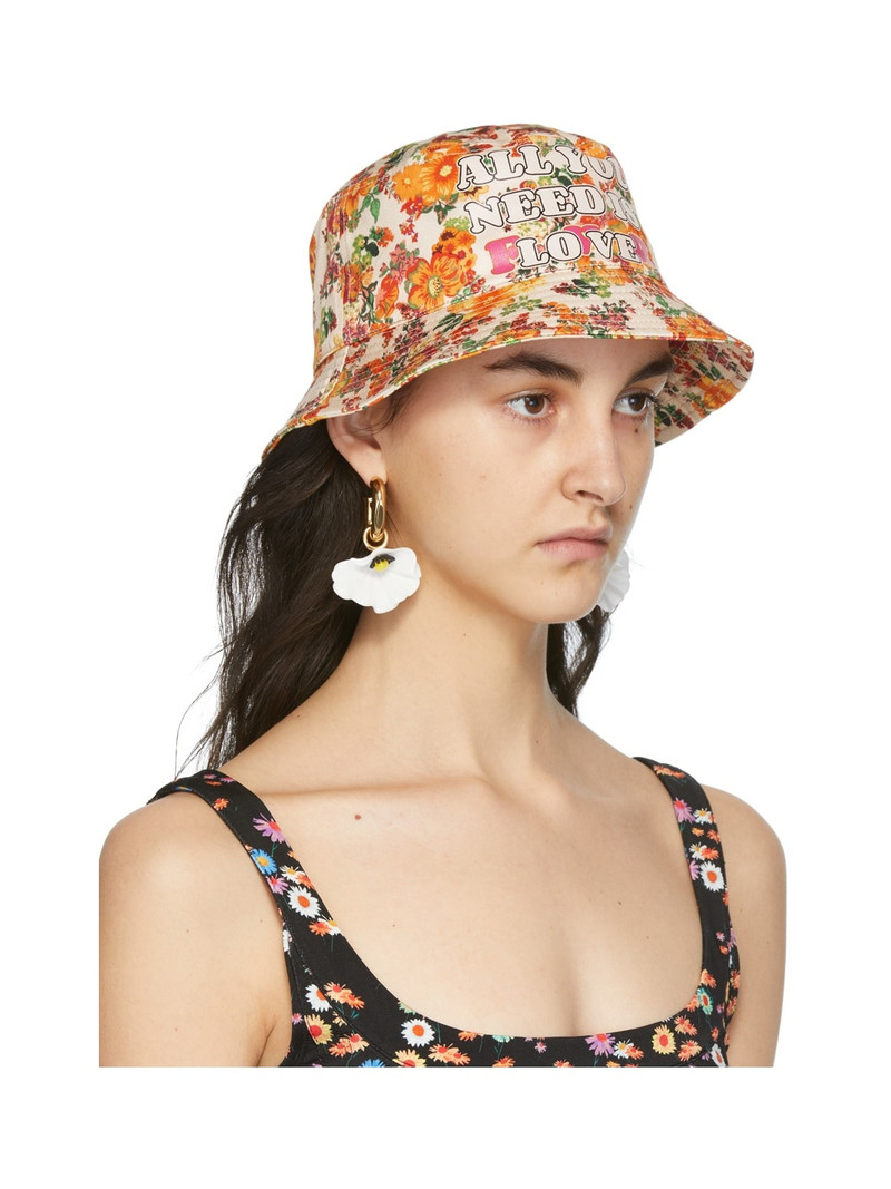 rabanne SSENSE Exclusive Multicolor Nacre Jersey Bob Bucket Hat outlook
