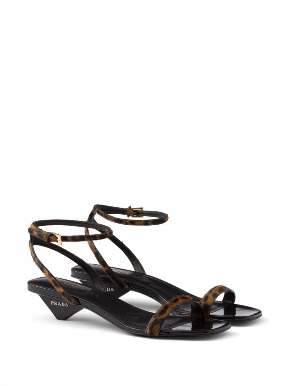 35mm printed leather sandals - 2