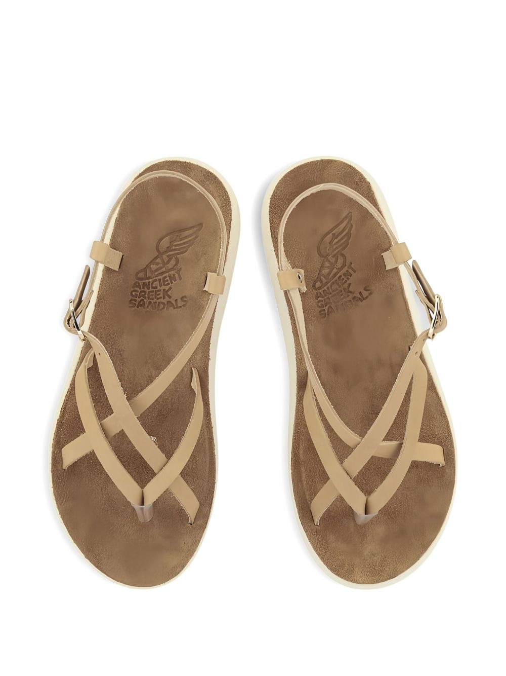 leather crisscross sandals - 3