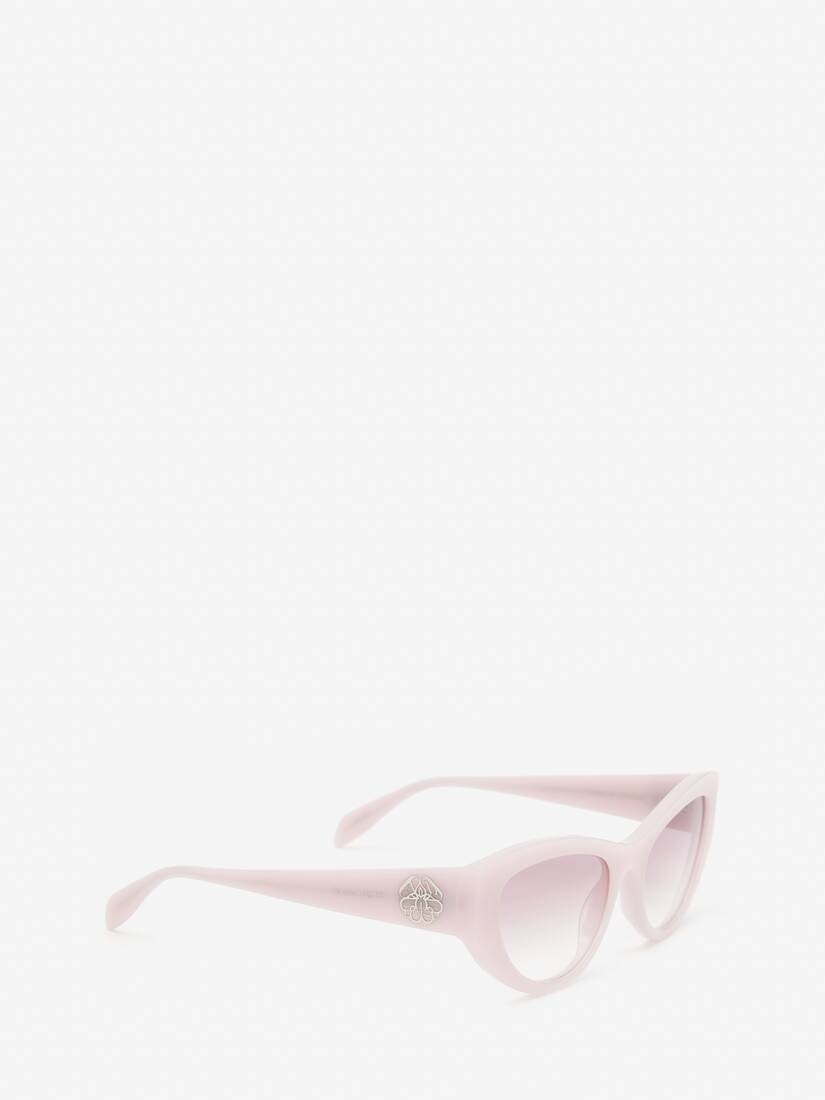 Women's Seal Logo Cat-eye Sunglasses in Pink - 3
