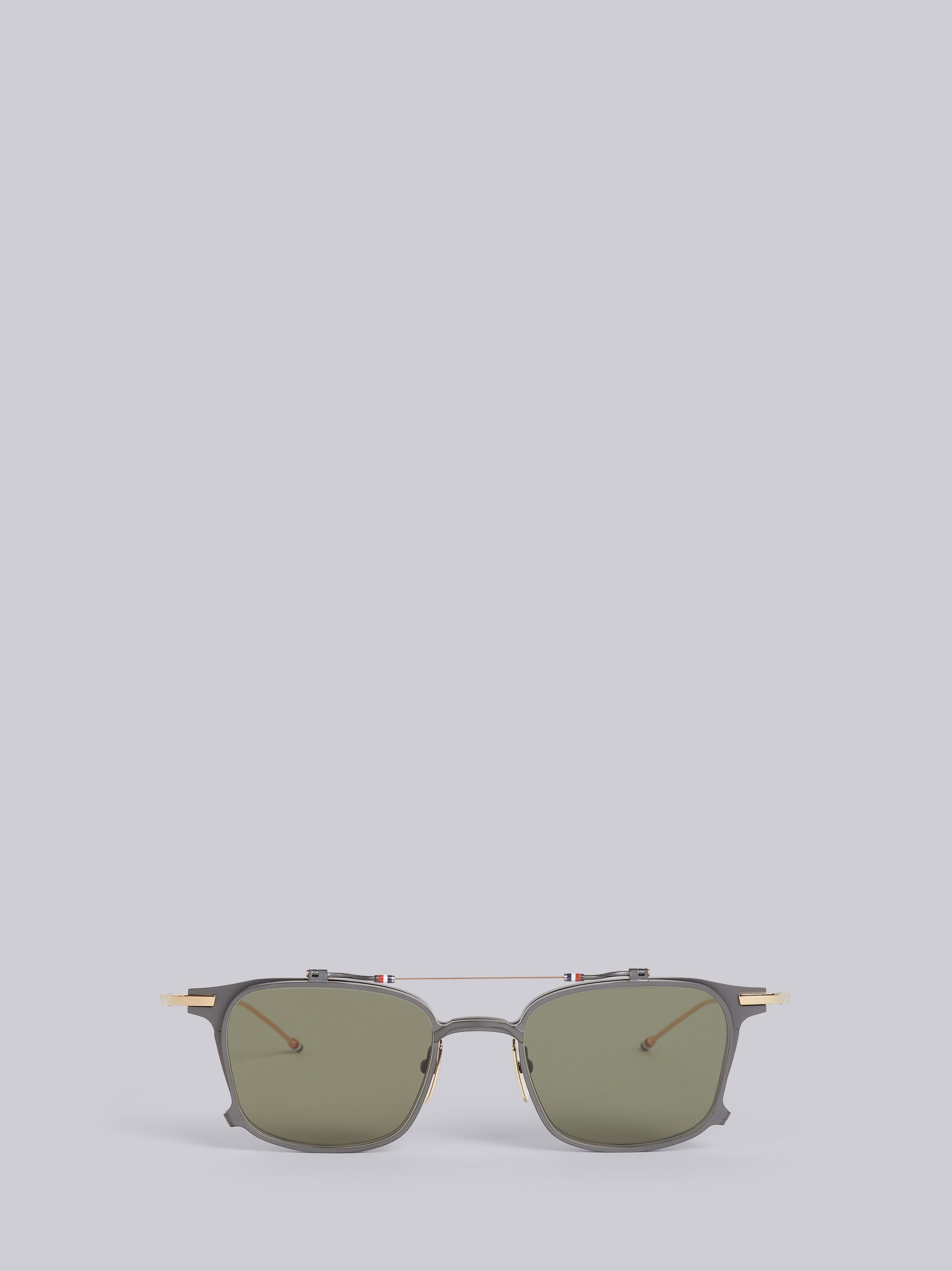 TB817 - Black Iron Clubmaster Sunglasses - 1