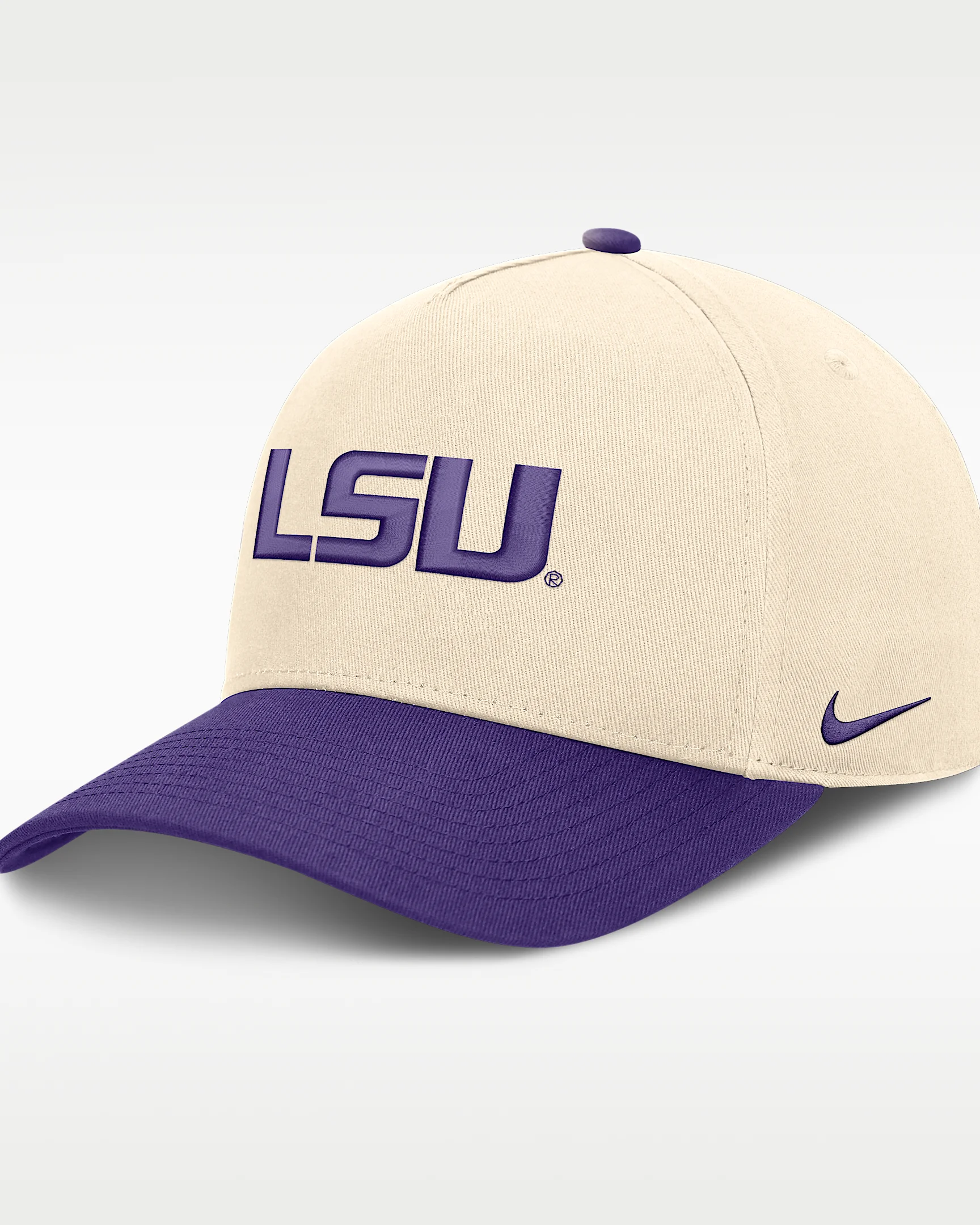 LSU Campus Prep Rise Men's Nike College A-Frame Adjustable Hat - 1