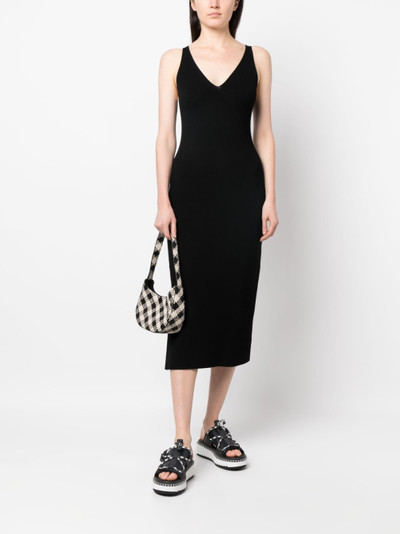 LACOSTE ribbed-knit sleeveless dress outlook