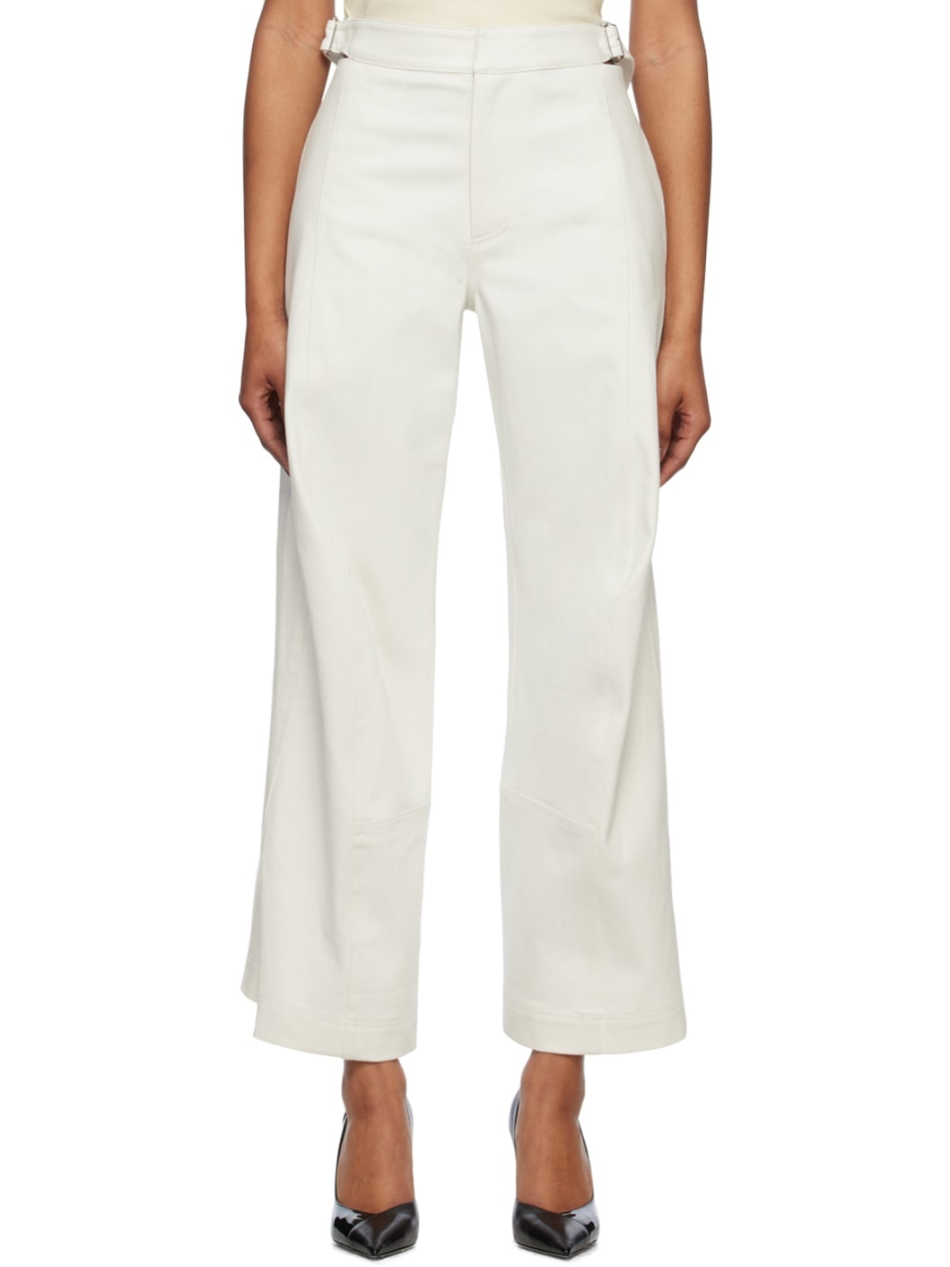 Off-White Bent Knee Denim Trousers - 1